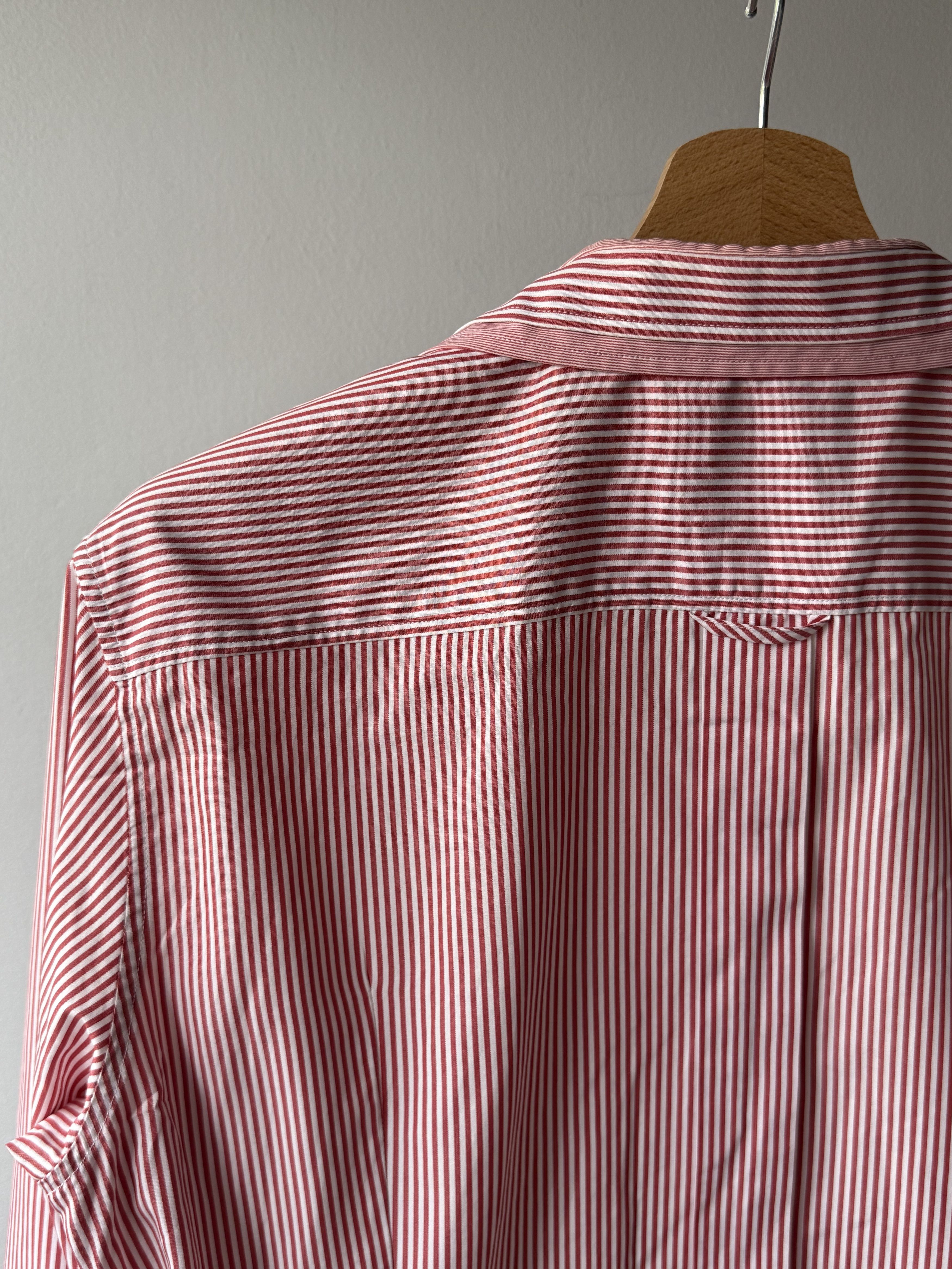 Dolce & Gabbana Dolce & Gabbana Slim Fit Red White Striped Long Sleeve Shirt Size US M / EU 48-50 / 2 - 7 Thumbnail