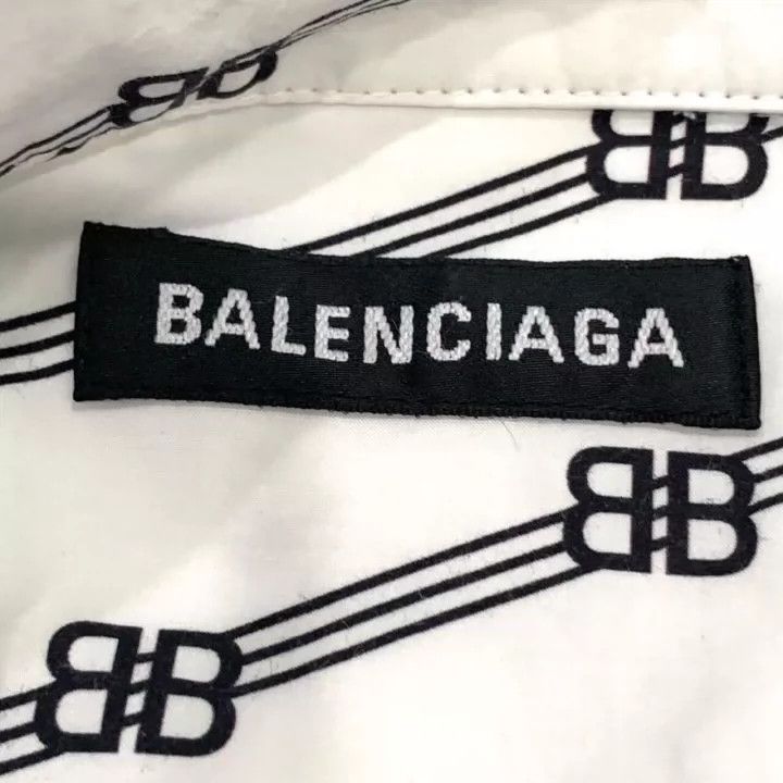 Balenciaga Balenciaga size 38 Full logo white cotton short sleeve shi Size US S / EU 44-46 / 1 - 5 Thumbnail