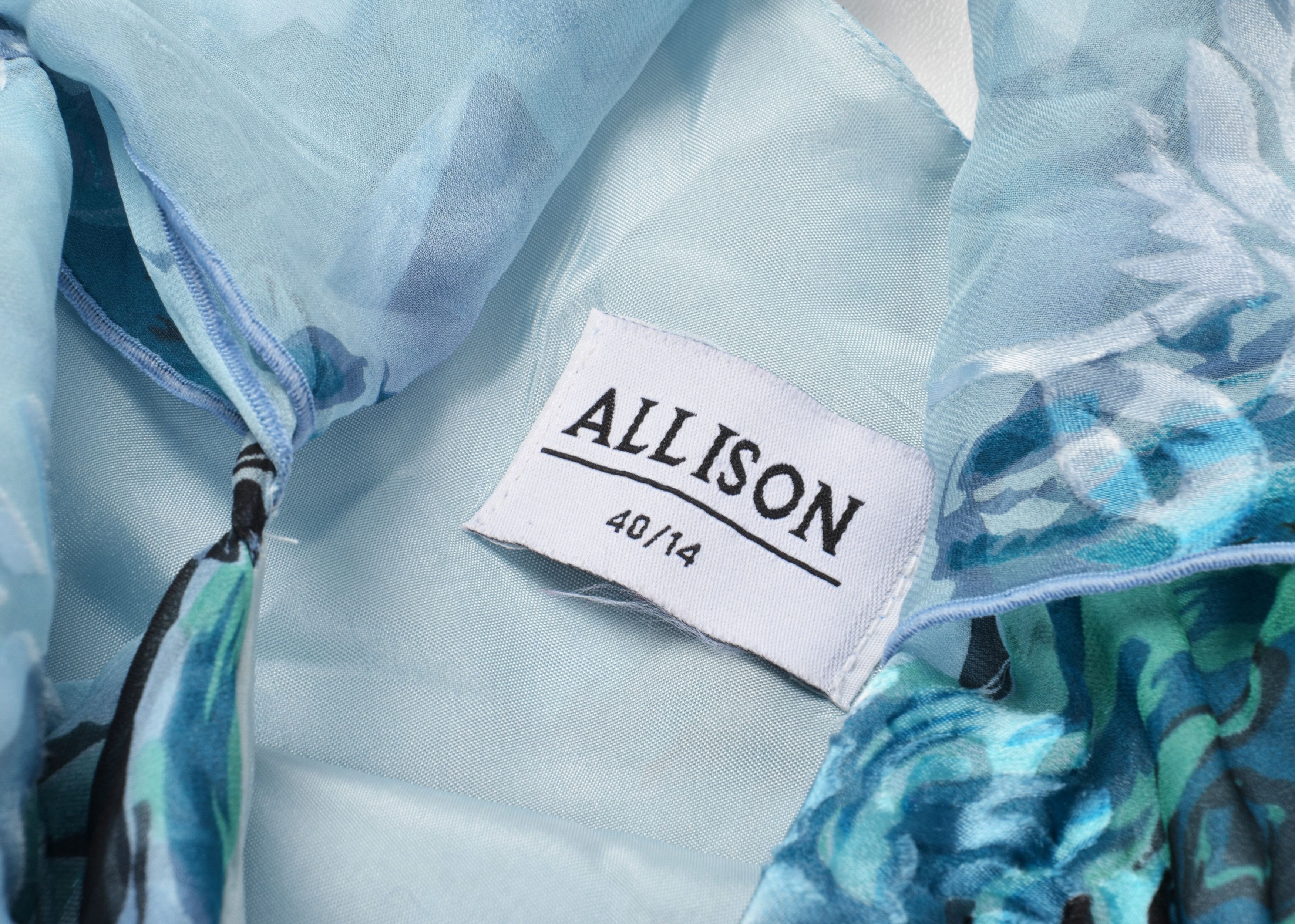 Vintage Vintage Allison Y2K Fairy Mesh Blue Floral Asymmetric Dress Size M / US 6-8 / IT 42-44 - 9 Thumbnail