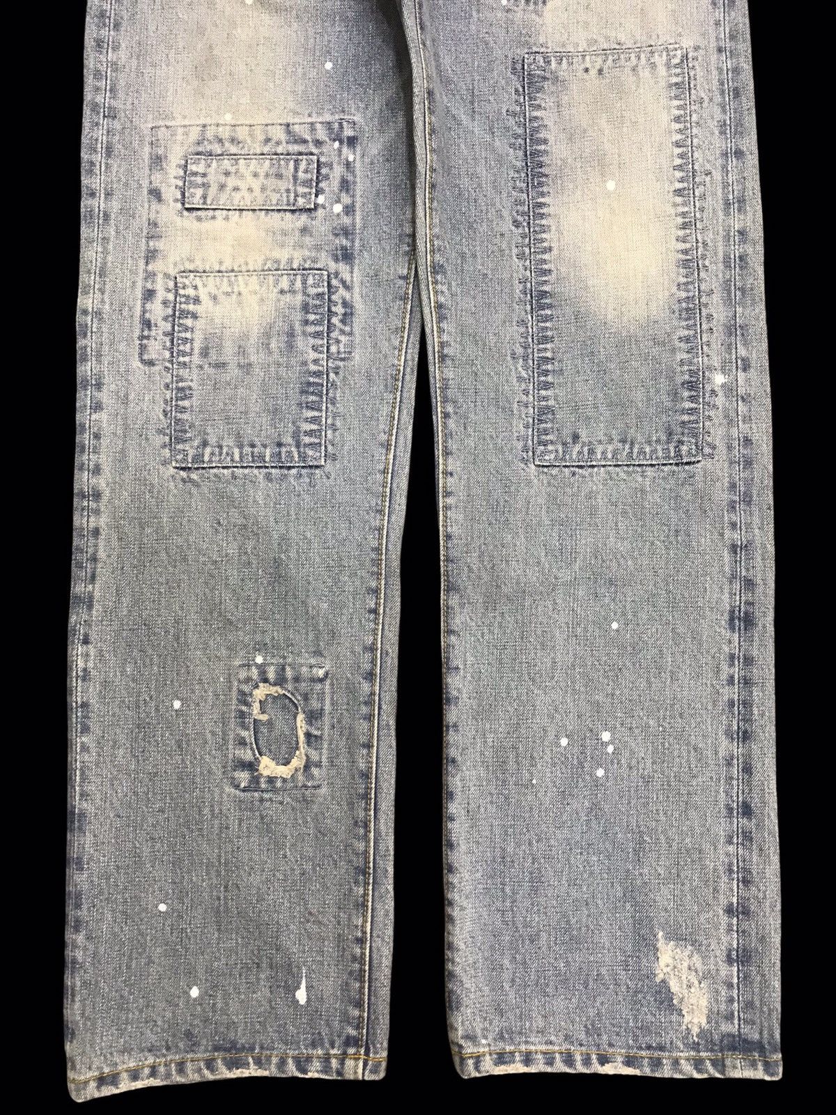 Designer 💥ULTRA RARE💥JPRESS HEAVY PATCHWORK DISTRESSED DENIM F138 Size US 32 / EU 48 - 8 Thumbnail