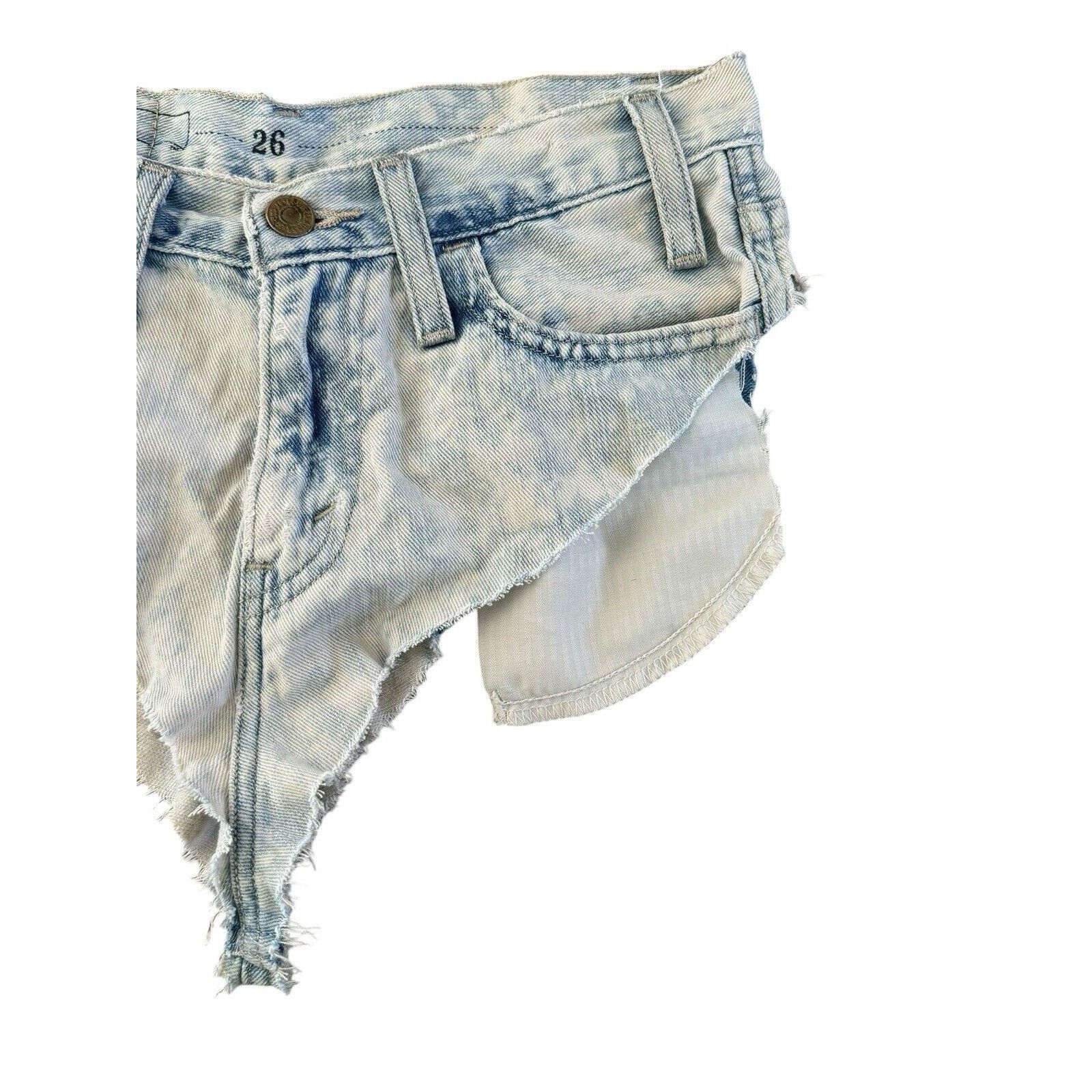 Levi's VINTAGE LEVIS Orange Tag Bikini Booty Cut Off Acid Shorts Size 26" / US 2 / IT 38 - 6 Thumbnail