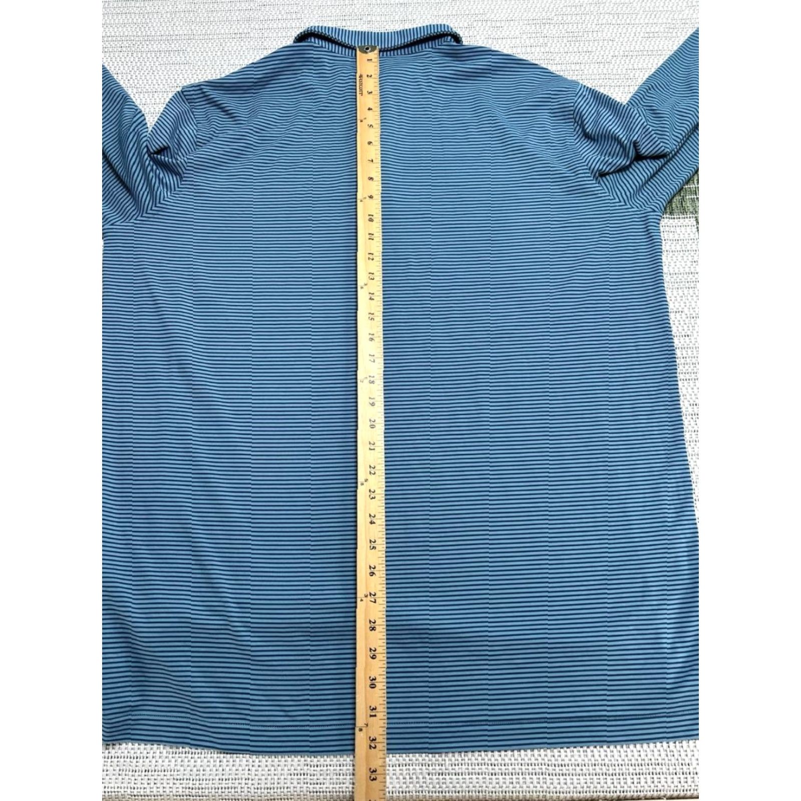 Peter Millar Peter Millar Rugby Shirt Men XXL Blue Horizontal Stripe Polo Shirt Embroidered Buttoned Knit Casual Golf Walking Seasonal Shirt Mens Size US XXL / EU 58 / 5 - 6 Thumbnail