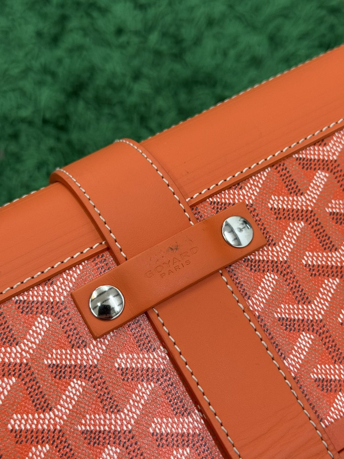 Goyard Goyard Bourget PM Carry On Suitecase Orange Canvas Trolley Size ONE SIZE - 19 Thumbnail