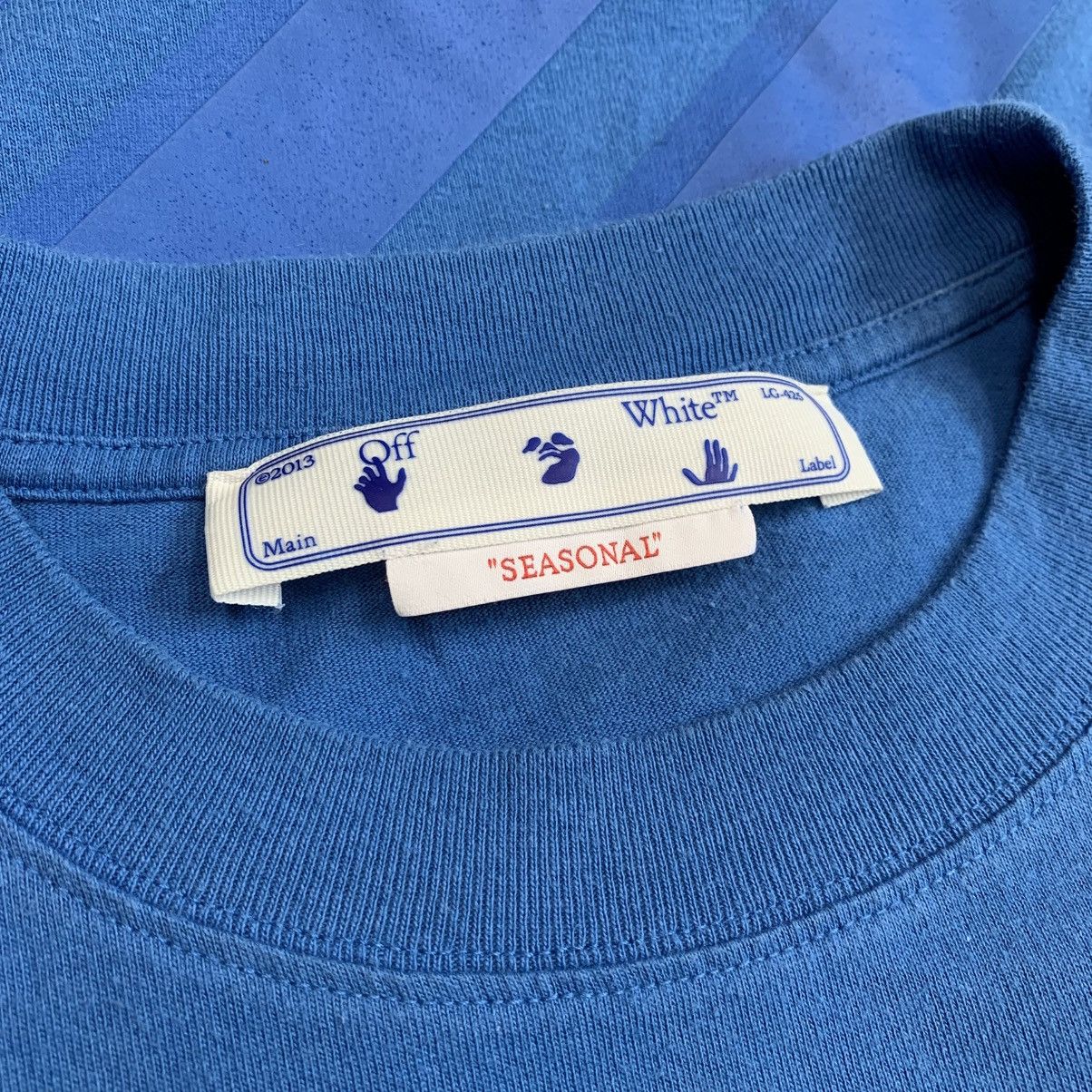 Off-White Off White Medium Tee Diag Tab Blue T-Shirt Virgil Abloh Size US M / EU 48-50 / 2 - 4 Thumbnail