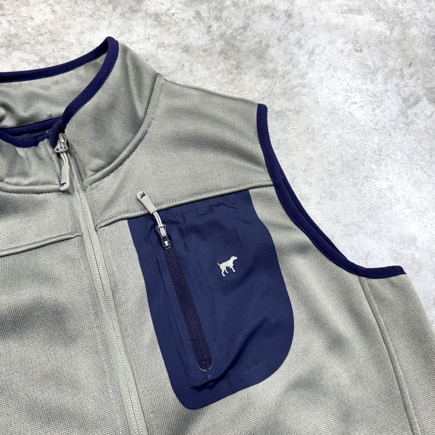 CO Southern Point Co Vest Mens Small Gray Navy Full Zip Pockets Lined Soft Shell Windbreaker Casual Size US S / EU 44-46 / 1 - 6 Thumbnail