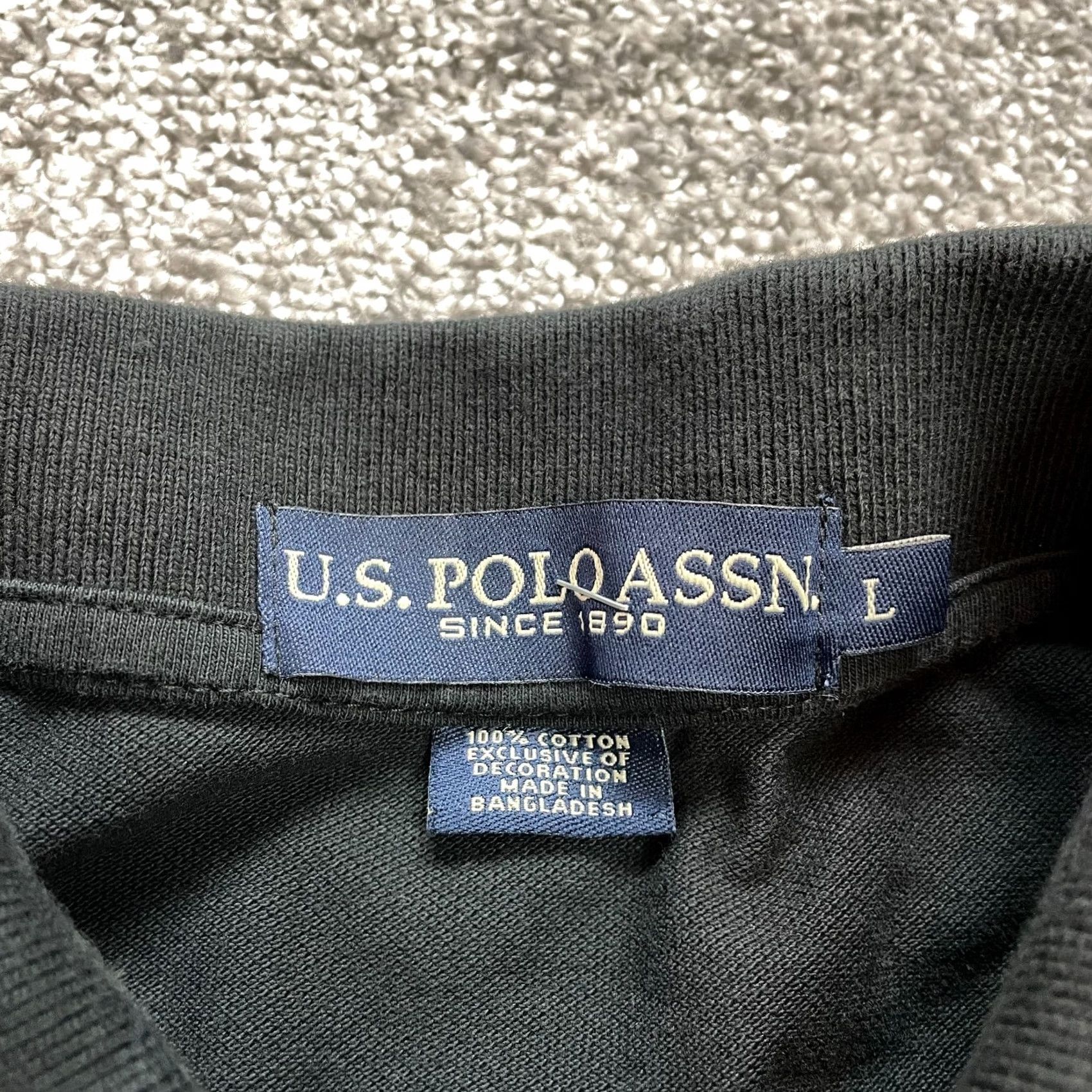 Vintage US Polo Assn. Polo Shirt Mens L Black Knit Short Sleeve Collared Logo Golf Rugby Preppy Pony Logo Shirt Size US L / EU 52-54 / 3 - 3 Thumbnail