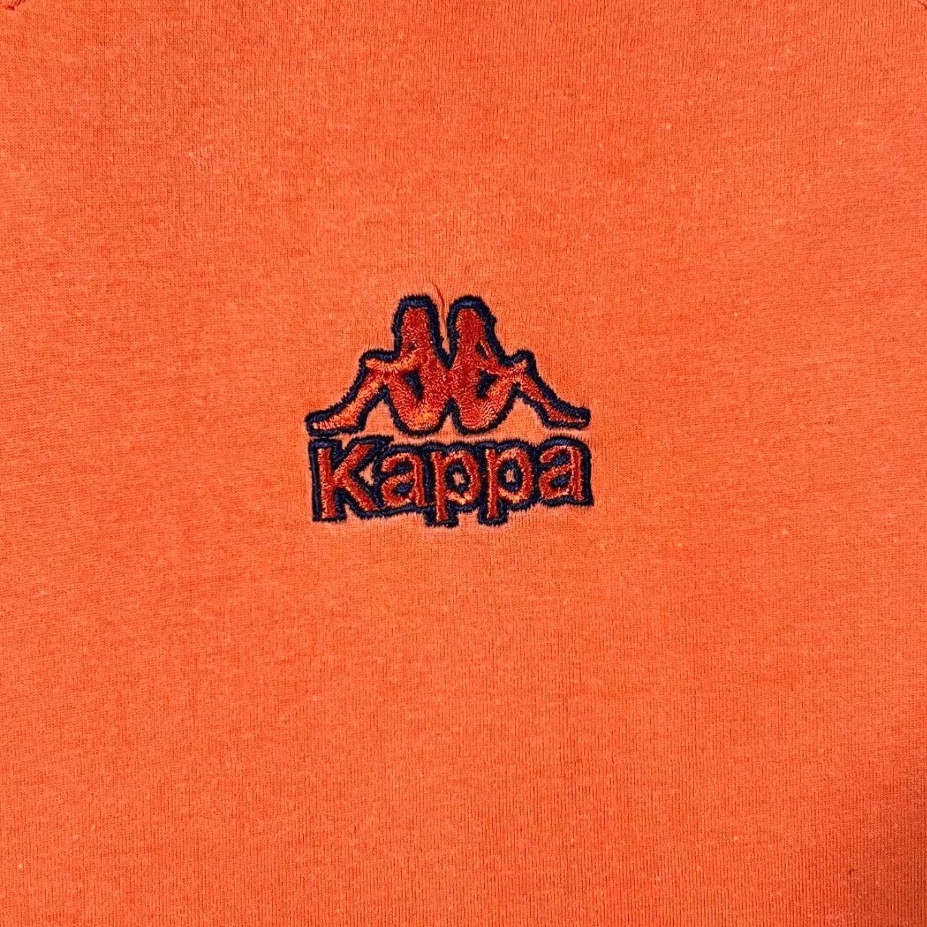 Kappa Vintage Kappa Embroidered Mini Logo Tape Sleeve Orange V-Neck T-Shirt Large Mens Shirts Size US L / EU 52-54 / 3 - 4 Thumbnail