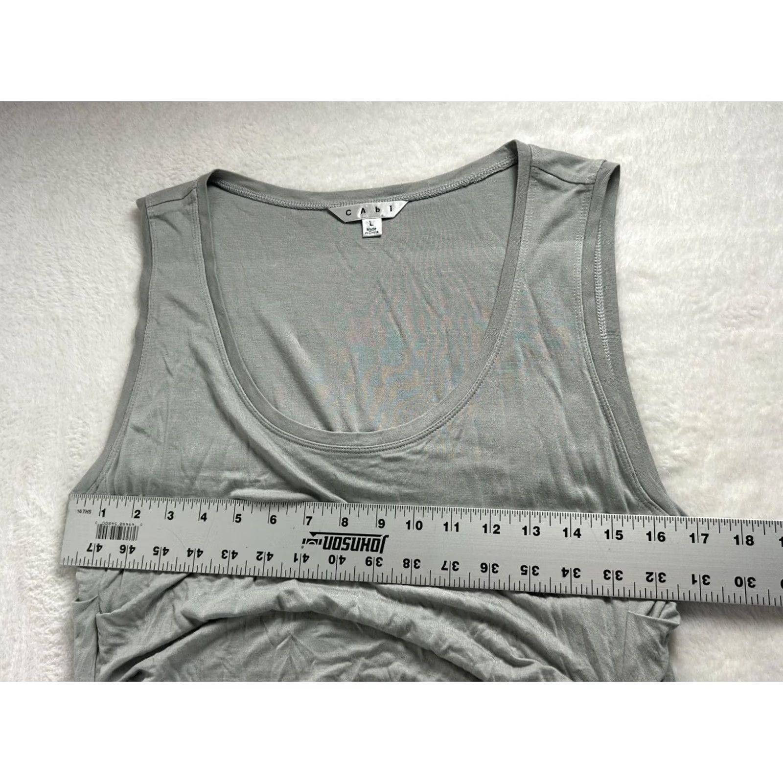 Vintage Cabi Womens Gray Draped Ruched Sleeveless Tunic Dress L Scoop Neck NWOT, Size Large, Short Dress, Tank Dress, Casual, Summer, 00s Style, Womens Size L / US 10 / IT 46 - 7 Thumbnail