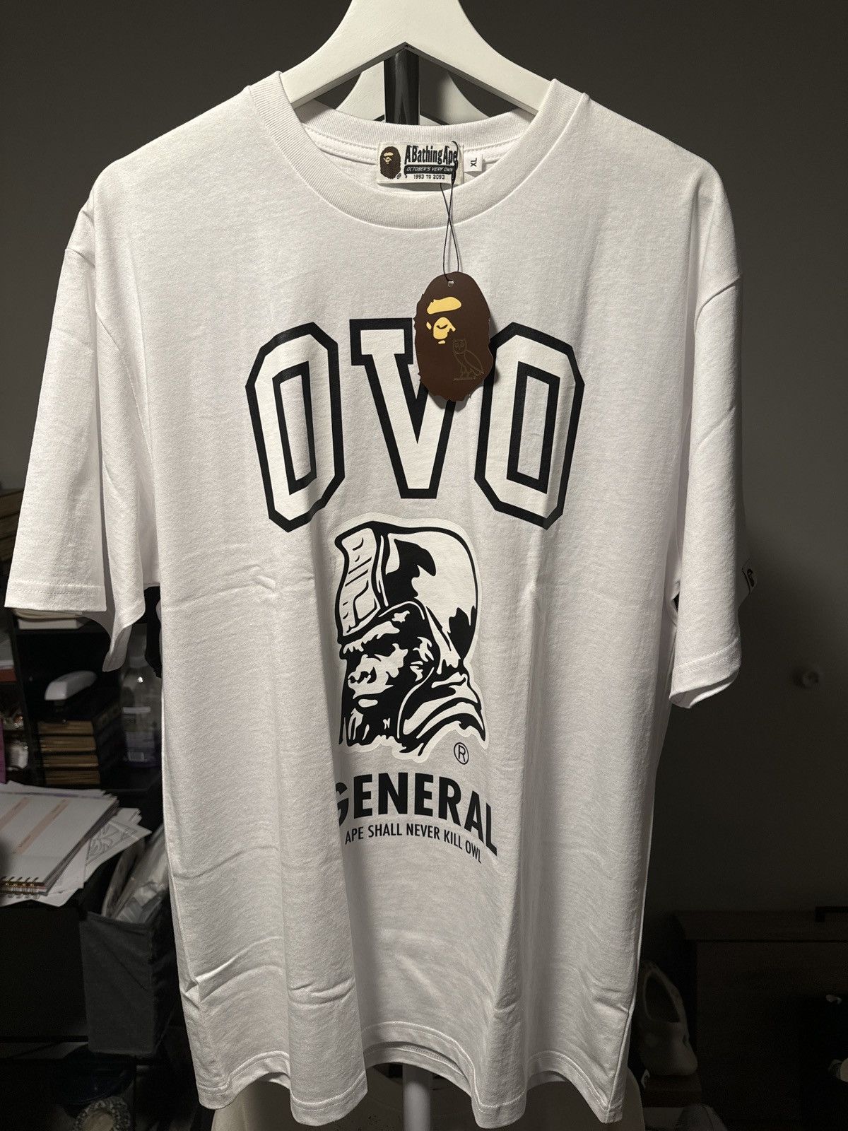 Bape × October's Very Own Bape x OVO General collab tee Size US XL / EU 56 / 4 - 1 Thumbnail