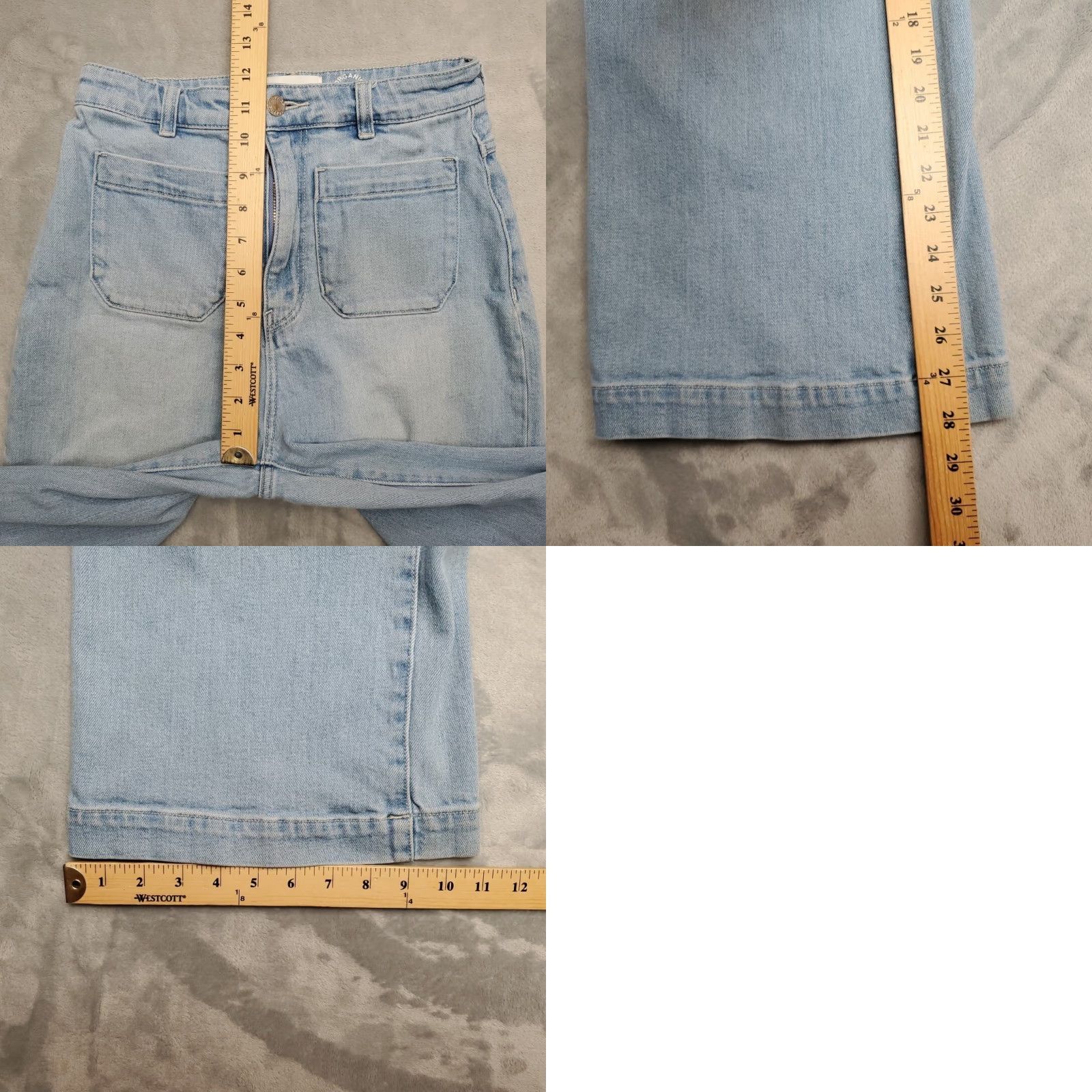 Vintage VINTAGE Rollas Jeans Womens 28 Blue Faded Wide Leg High Rise 90s Y2K Retro Size 28" / US 6 / IT 42 - 9 Thumbnail