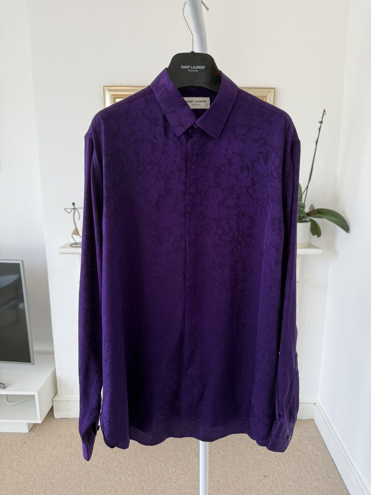 Saint Laurent Paris SS22 Saint Laurent Silk Brocade Shirt Size US M / EU 48-50 / 2 - 4 Thumbnail