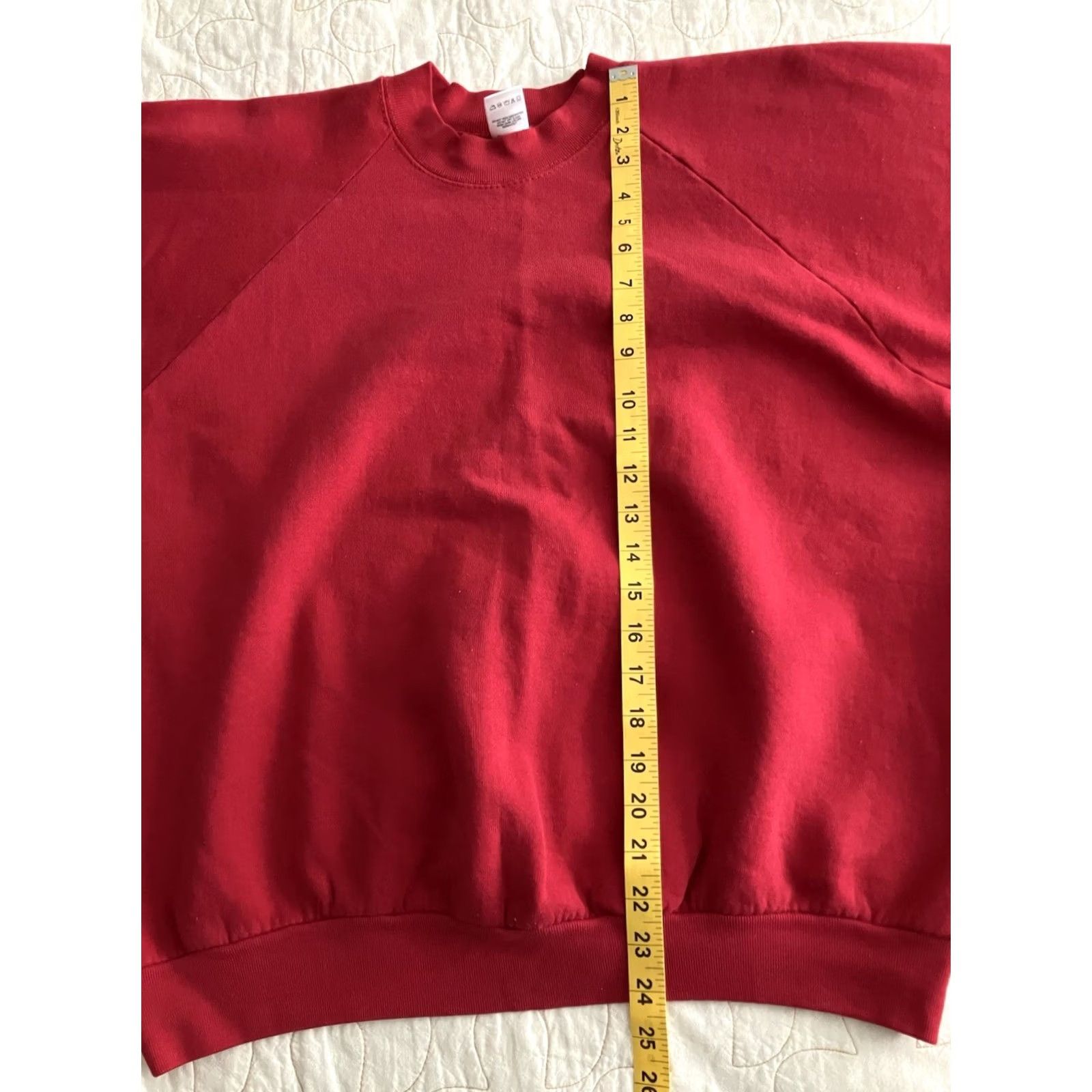 Fruit Of The Loom VINTAGE Fruit of the Loom Sweatshirt Womens XL Red Logo Raglan Sleeve Crew Neck Pullover Casual Wear Made in USA 90s Retro Outdoor Activewear Size XL / US 12-14 / IT 48-50 - 5 Thumbnail