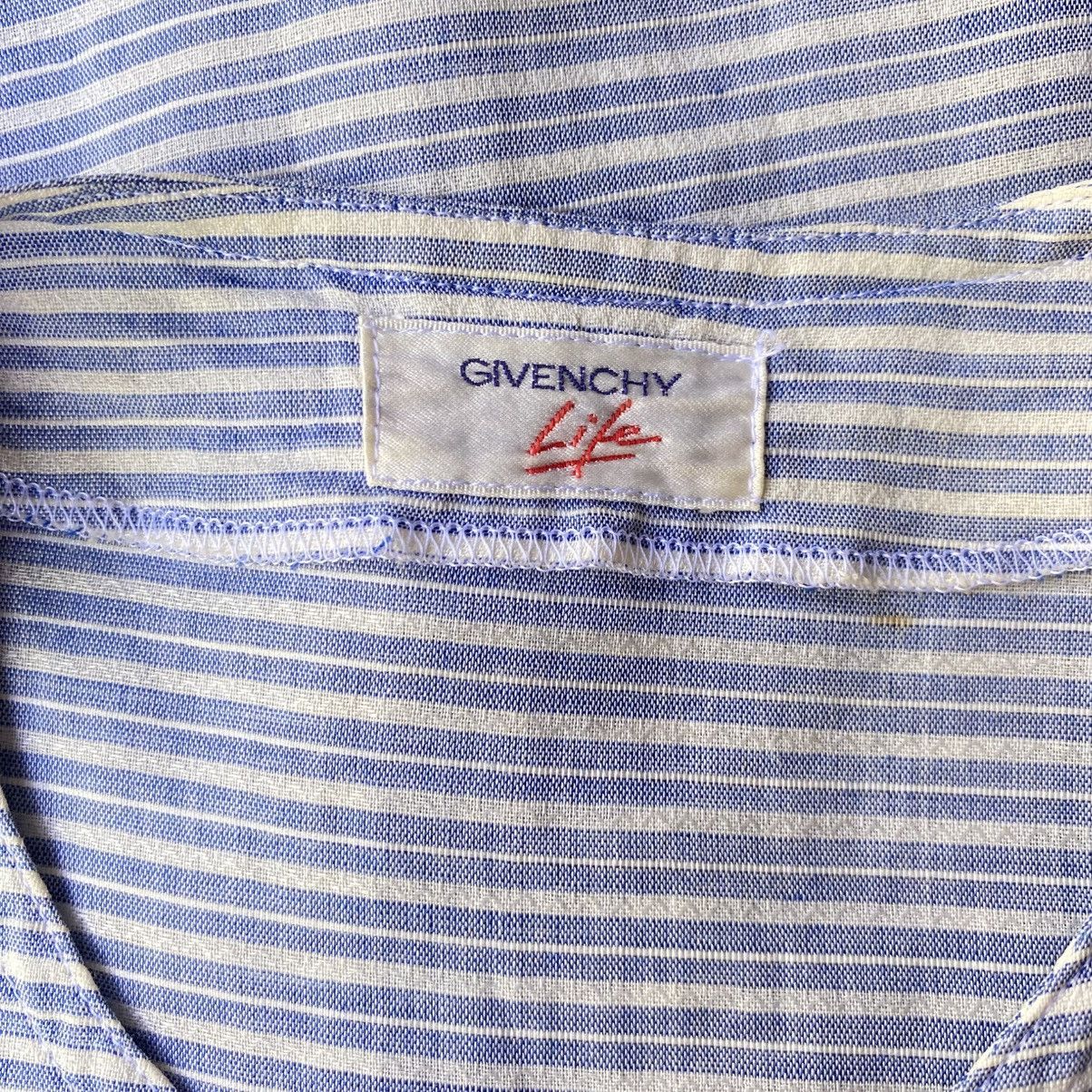 Givenchy Givenchy Blue Striped Peplum Button-Down Top Size S / US 4 / IT 40 - 10 Thumbnail