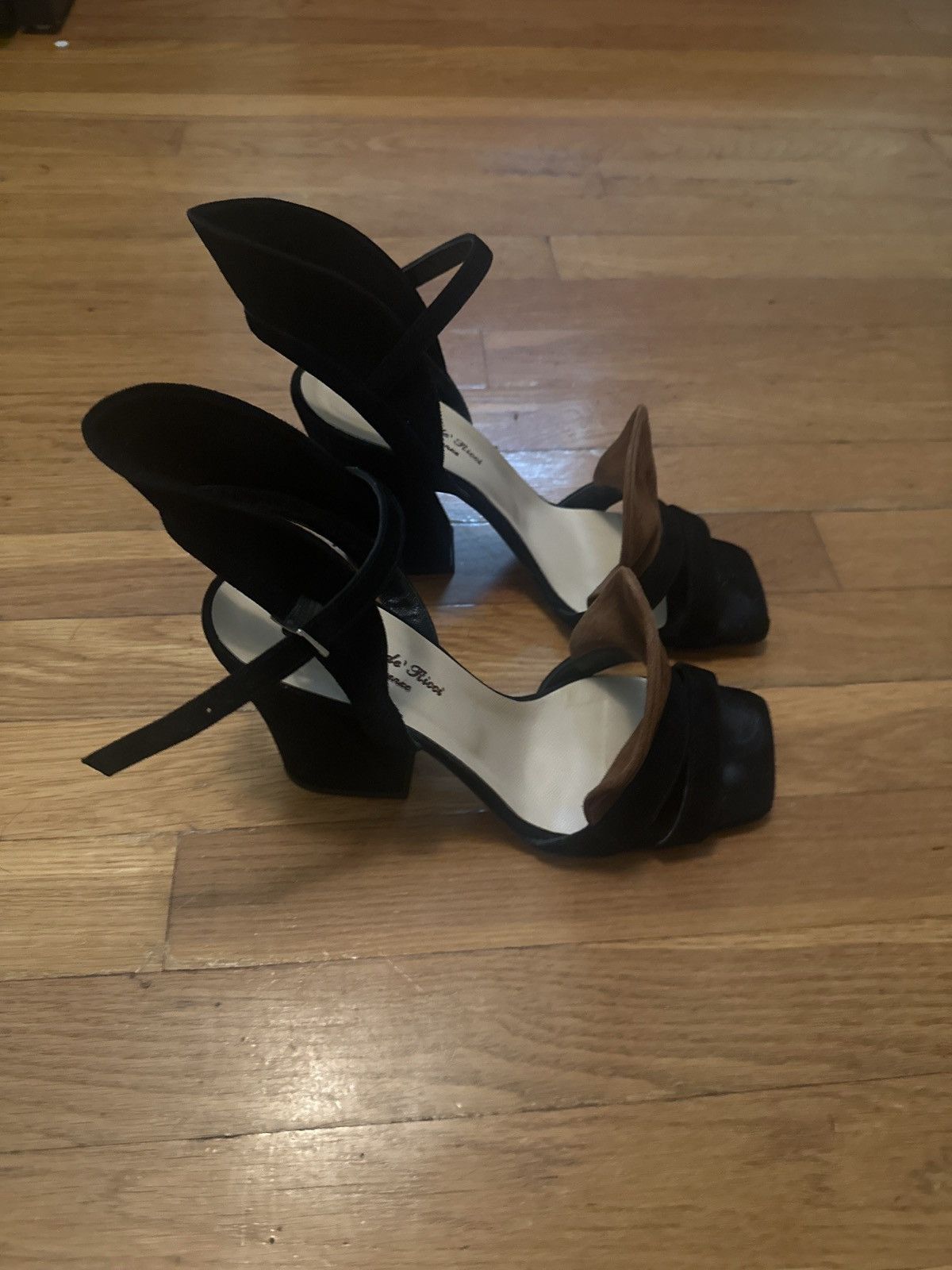 Other Canto de ricci Black and brown suede high heels Size US 10 / IT 40 - 4 Thumbnail