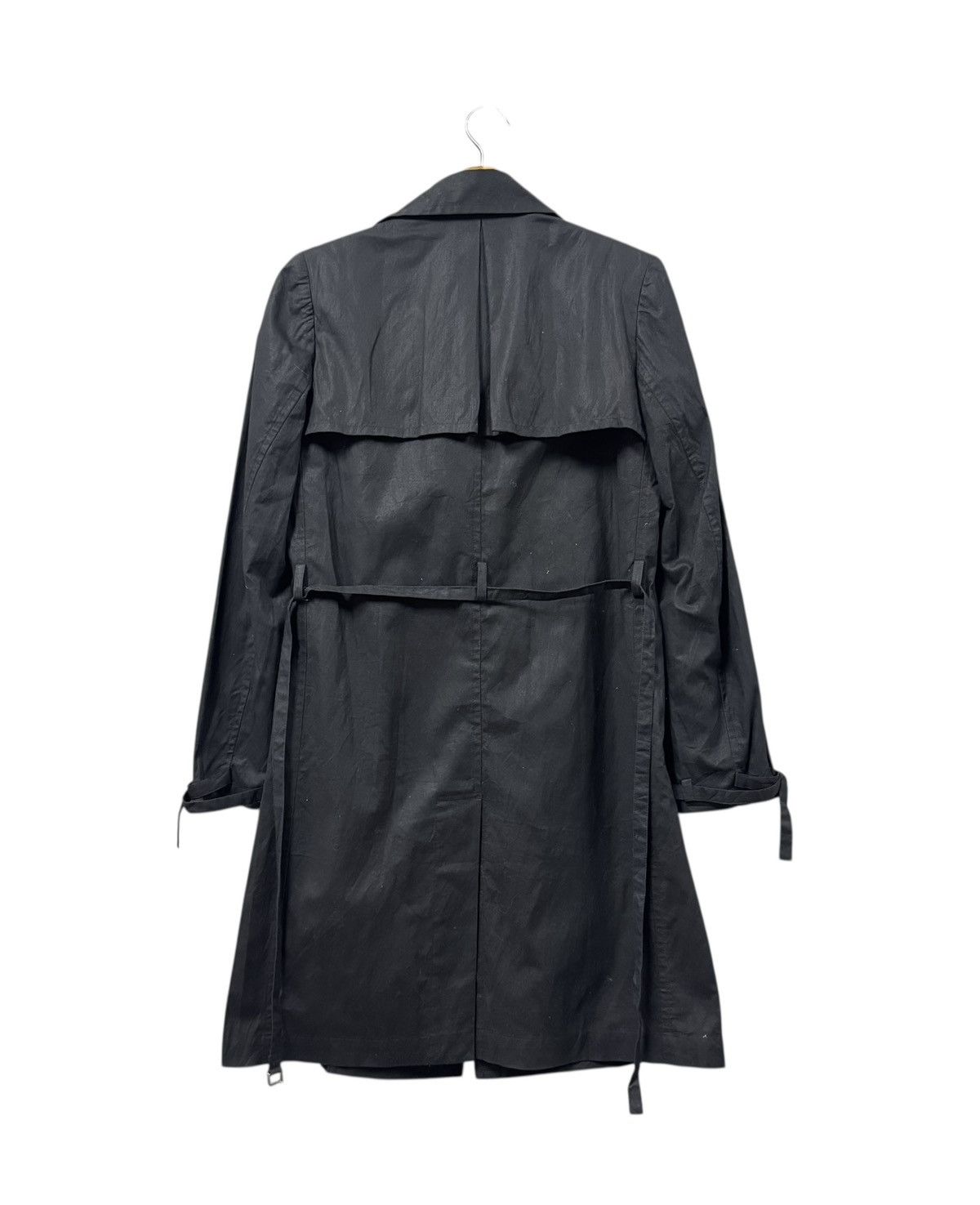 Yohji Yamamoto Vtg🔥Y’s Red Label Black Trench Coat Bondage Double Breasted Size US M / EU 48-50 / 2 - 13 Thumbnail