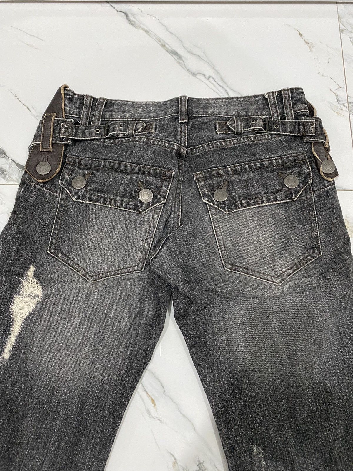 If Six Was Nine × Japanese Brand × PPFM PPFM LOWRISE DISTRESS DESIGN JEANS Size US 31 - 10 Thumbnail