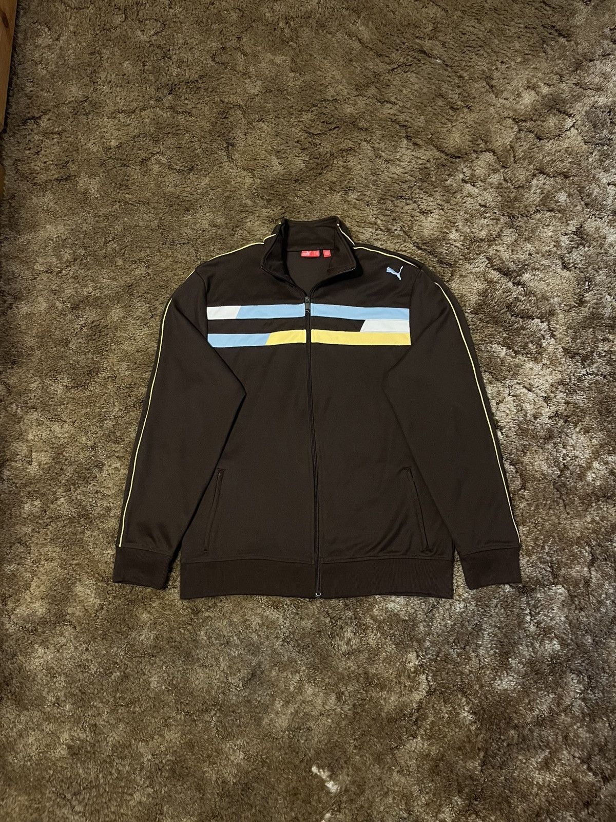 Puma Vintage Y2K Puma Full Zip Sweater Fleece Brown Large Size US L / EU 52-54 / 3 - 1 Thumbnail