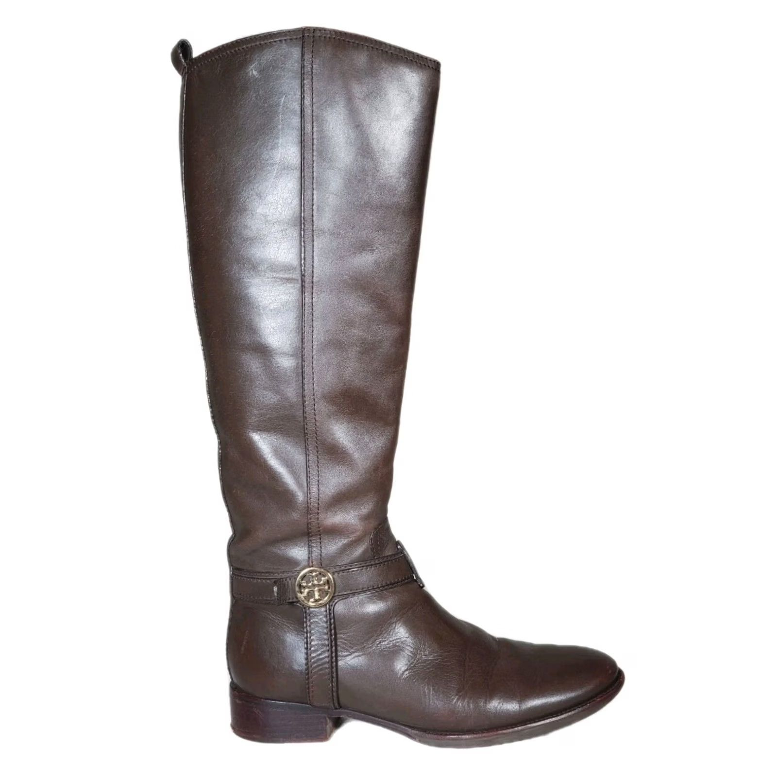 Tory Burch Tory Burch Bristol 30mm Riding Boots Coconut Leather Equestrian Women's US 8 M Boots Size US 8 / IT 38 - 2 Thumbnail