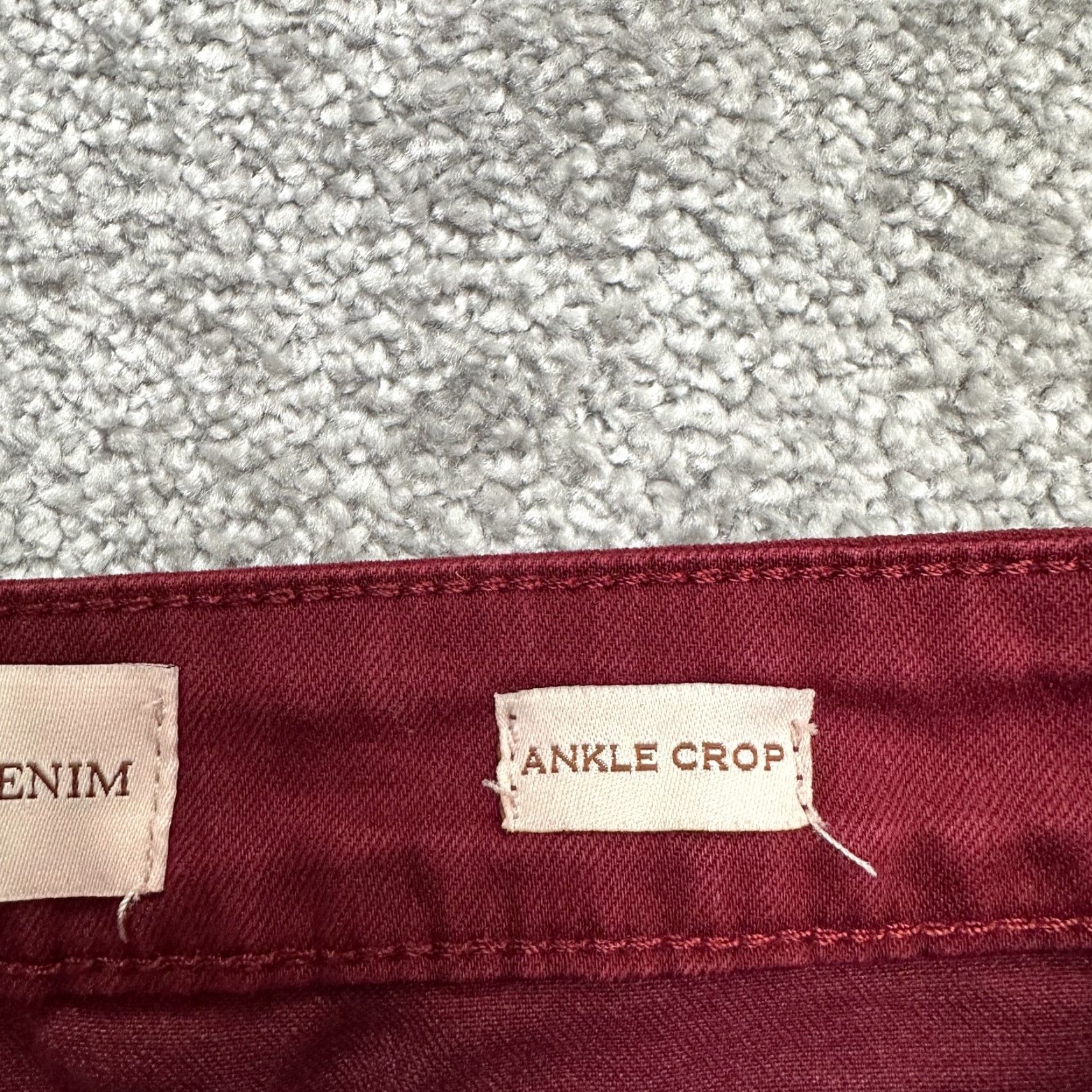 Vintage Divine Rights Of Denim Jeans Ankle Crop Womens 29 Red Cabernet Mid Rise 30x27 Size 29" - 6 Thumbnail