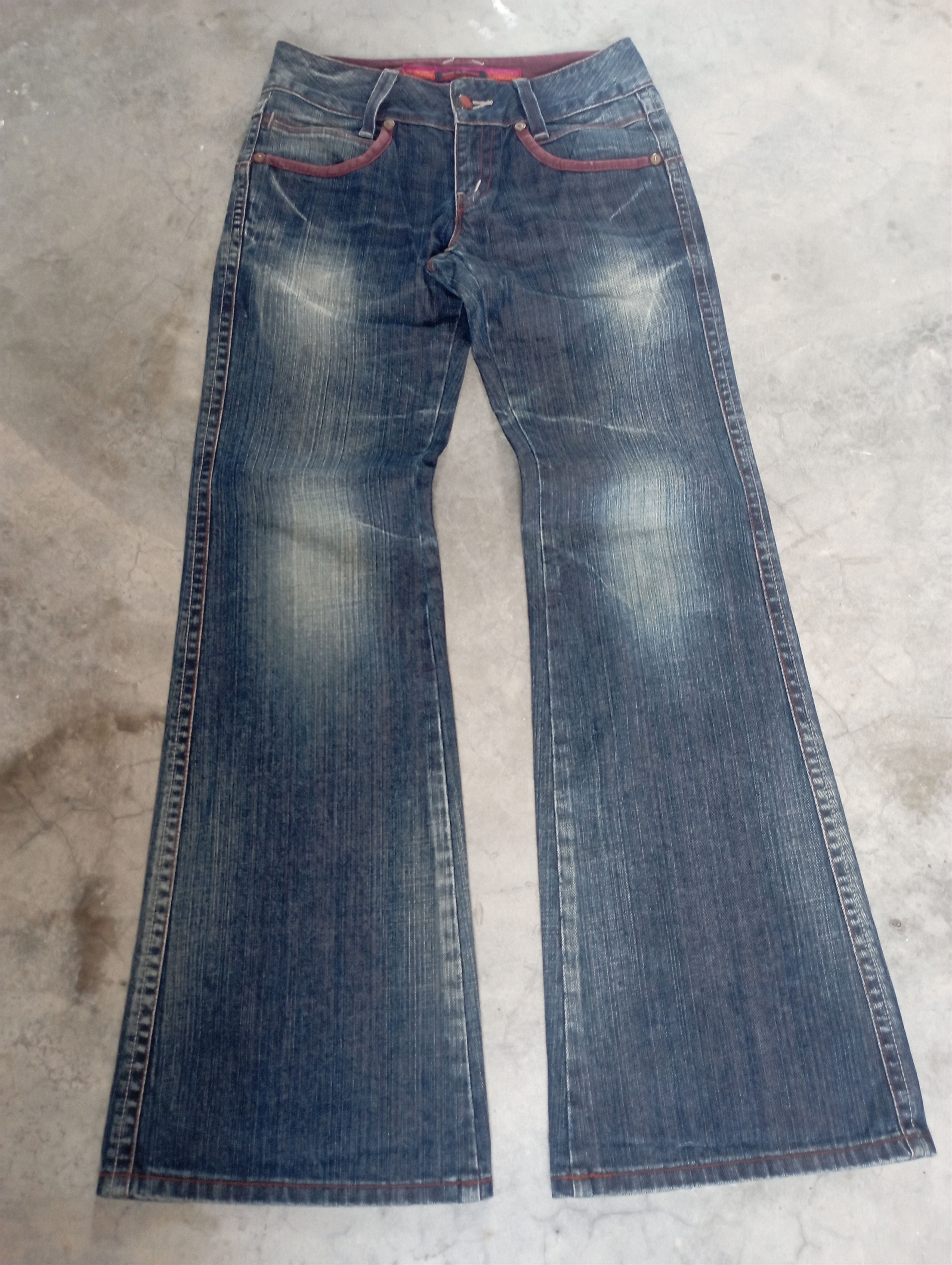Tornado Mart Super Flare Jeans Made In Japan Mud Rusty LowRise Et Boite Size US 29 - 1 Thumbnail
