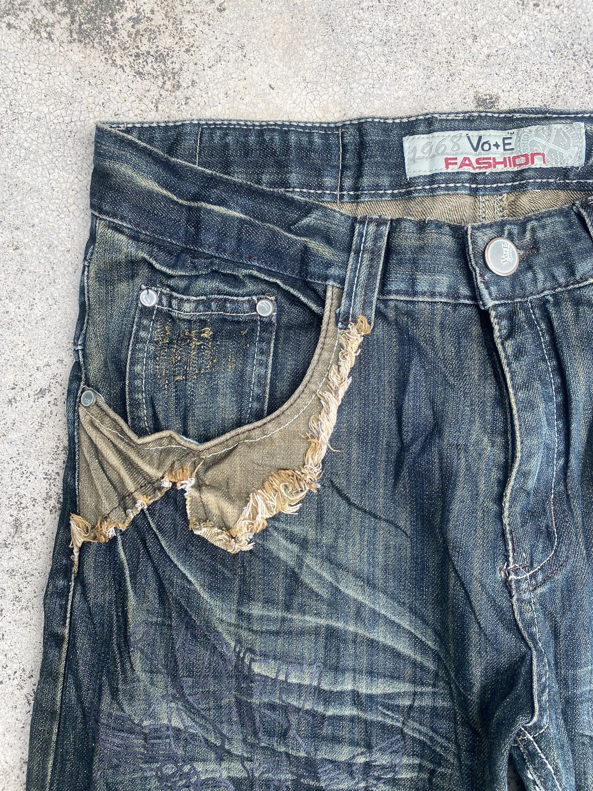 Le Grande Bleu (L.G.B.) Japanese Brand Vo+E Heavy Clawmark Cowboy Style Jeans Size US 32 / EU 48 - 4 Thumbnail