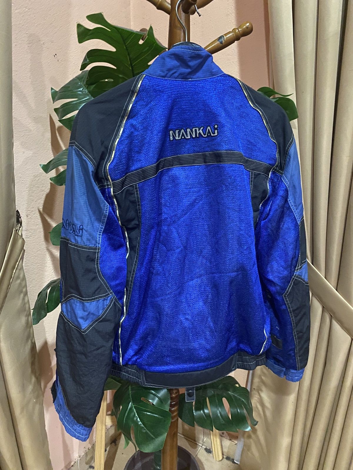 Japanese Brand Nankai Vintage Mesh Motorcycle Jacket - Blue & Black Size US L / EU 52-54 / 3 - 11 Thumbnail