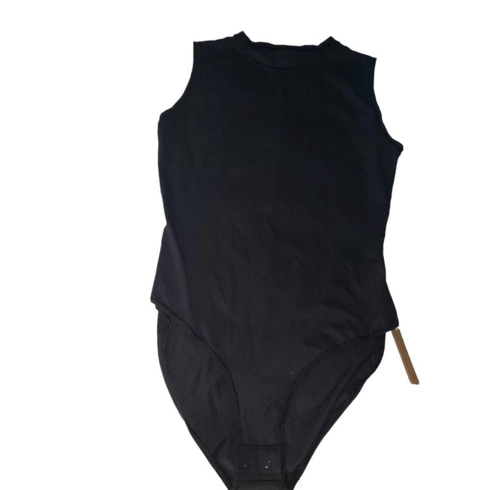 Designer CT617a Skims NWT Body Basics Crew Neck Bodysuit Brief Onyx L Size L / US 10 / IT 46 - 1 Thumbnail