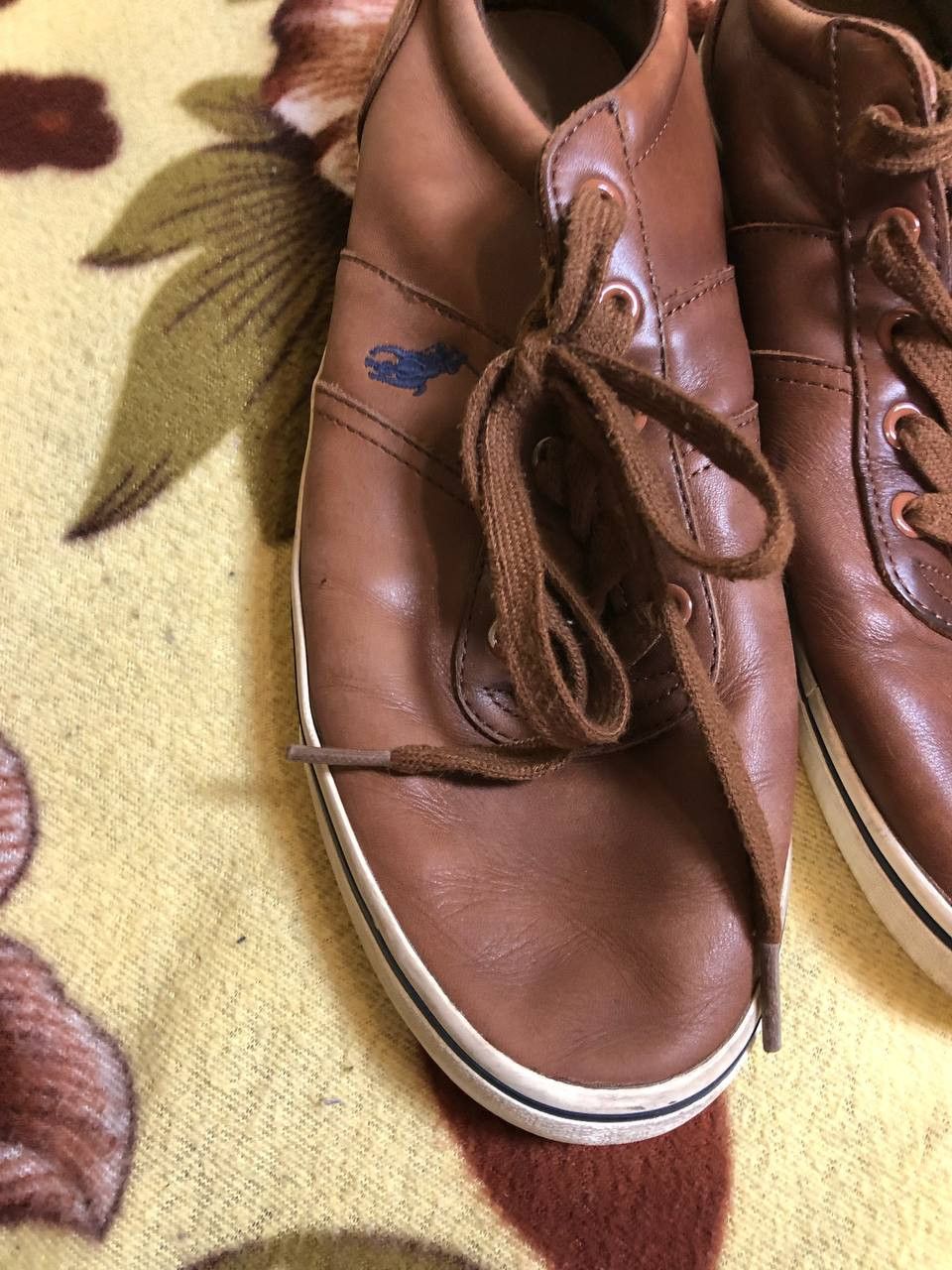 Polo Ralph Lauren Polo Ralph Lauren Hanford Sneakers Mens Brown Leather Size US 10 / EU 43 - 7 Thumbnail