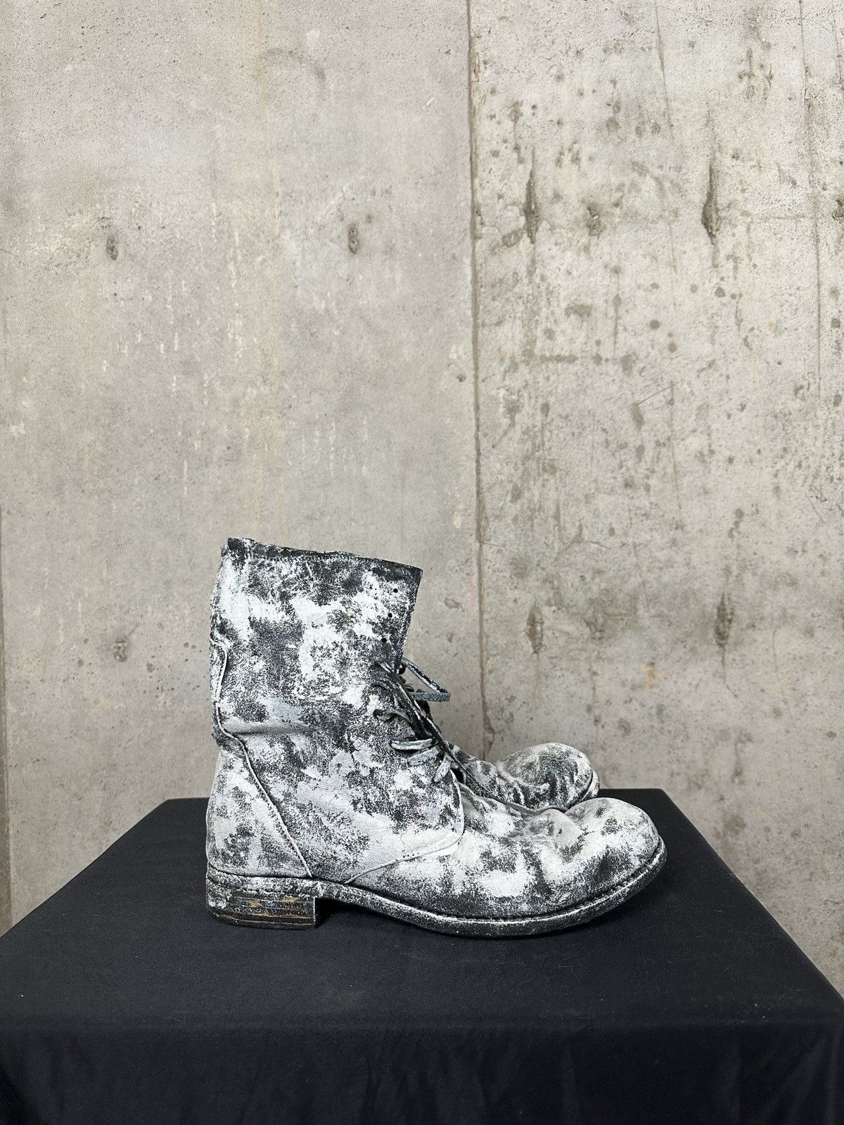 A1923 A1923 FW13-14 HAND PAINTED LACE UP BOOTS Size US 12 / EU 45 - 4 Thumbnail