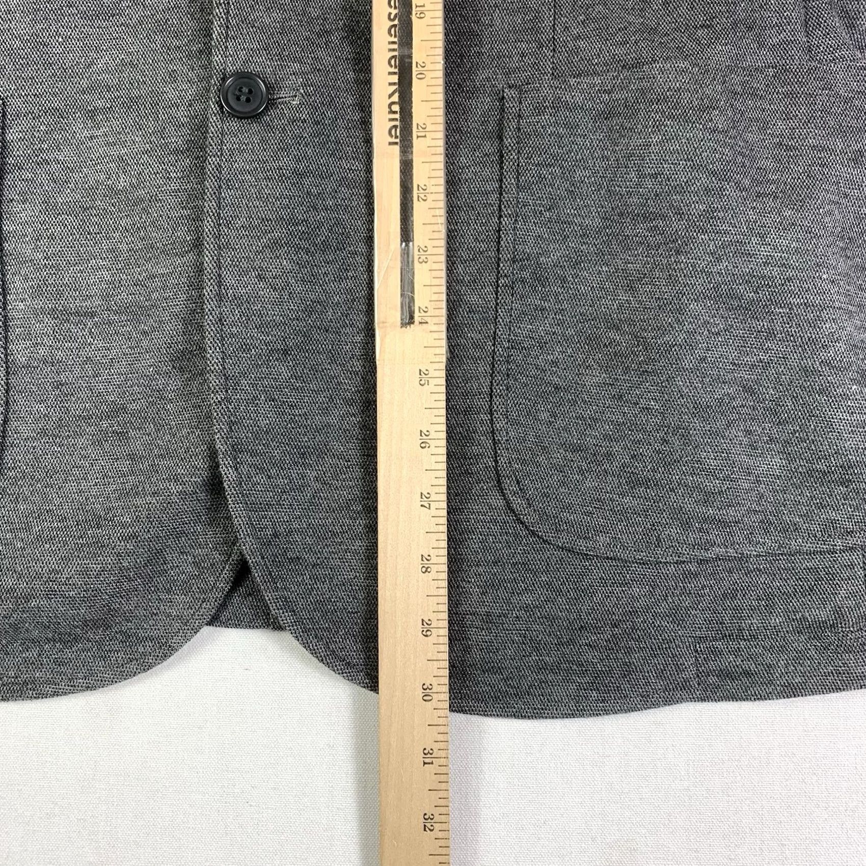 Vintage James Campbell Blazer Mens XL Gray Unconstructed Sport Coat Size 42R - 3 Thumbnail