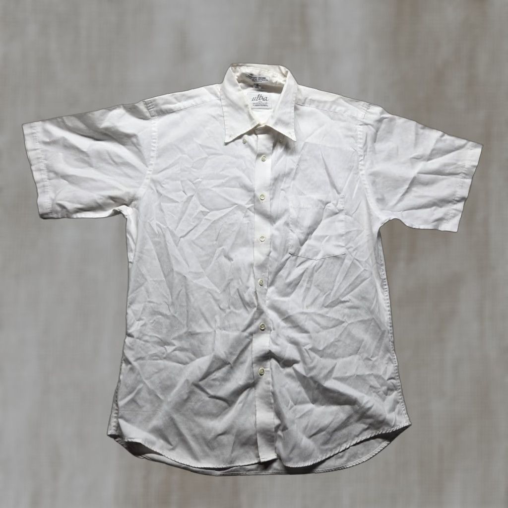Vintage John Henry Shirt Adult Mens Button-Down Oxford Fit White 16 L White Cotton Polyester Cotton Blend Athletic Vintage No Size US L / EU 52-54 / 3 - 1 Thumbnail
