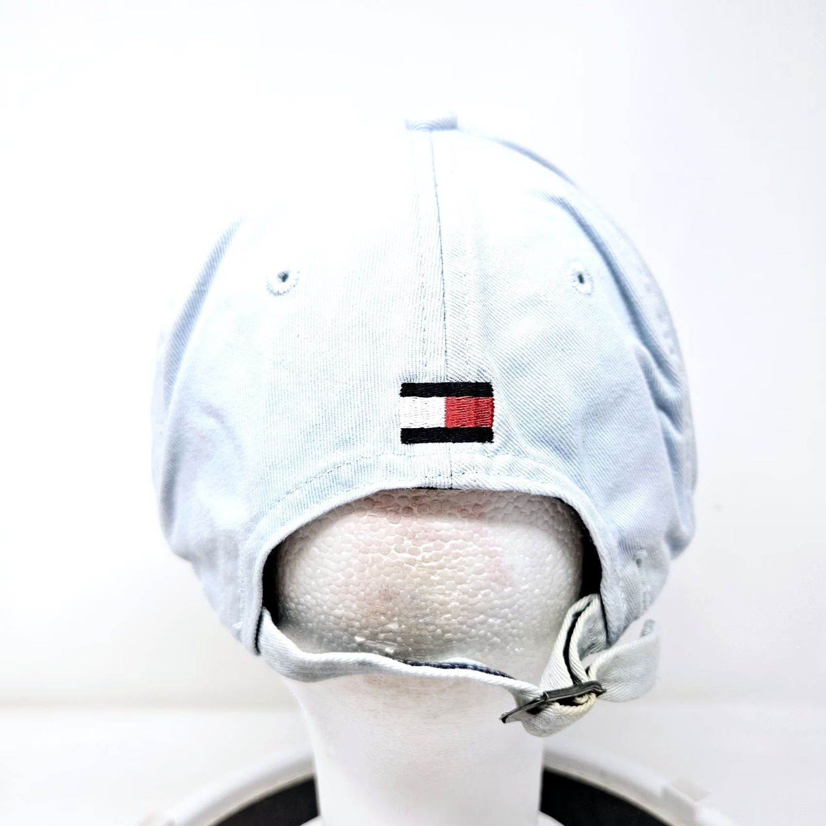 Tommy Hilfiger VINTAGE Tommy Hilfiger Hat One Size Blue Cap Strap Back Logo Spell Out Dad Preppy 90s Y2K Size ONE SIZE - 4 Thumbnail