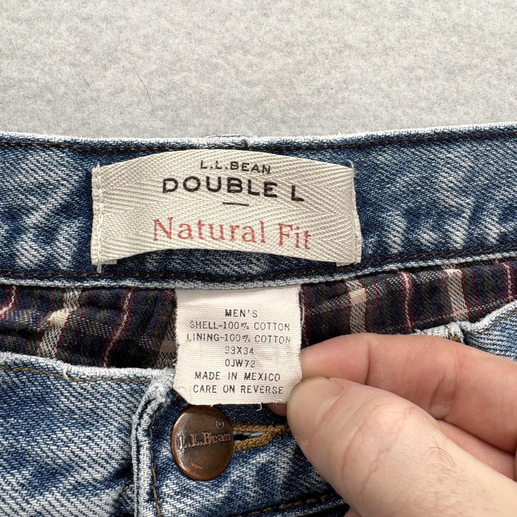 Vintage VINTAGE L.L.Bean Double L Natural Fit Jeans Mens Secret? (Wait) Size US 33 - 5 Thumbnail
