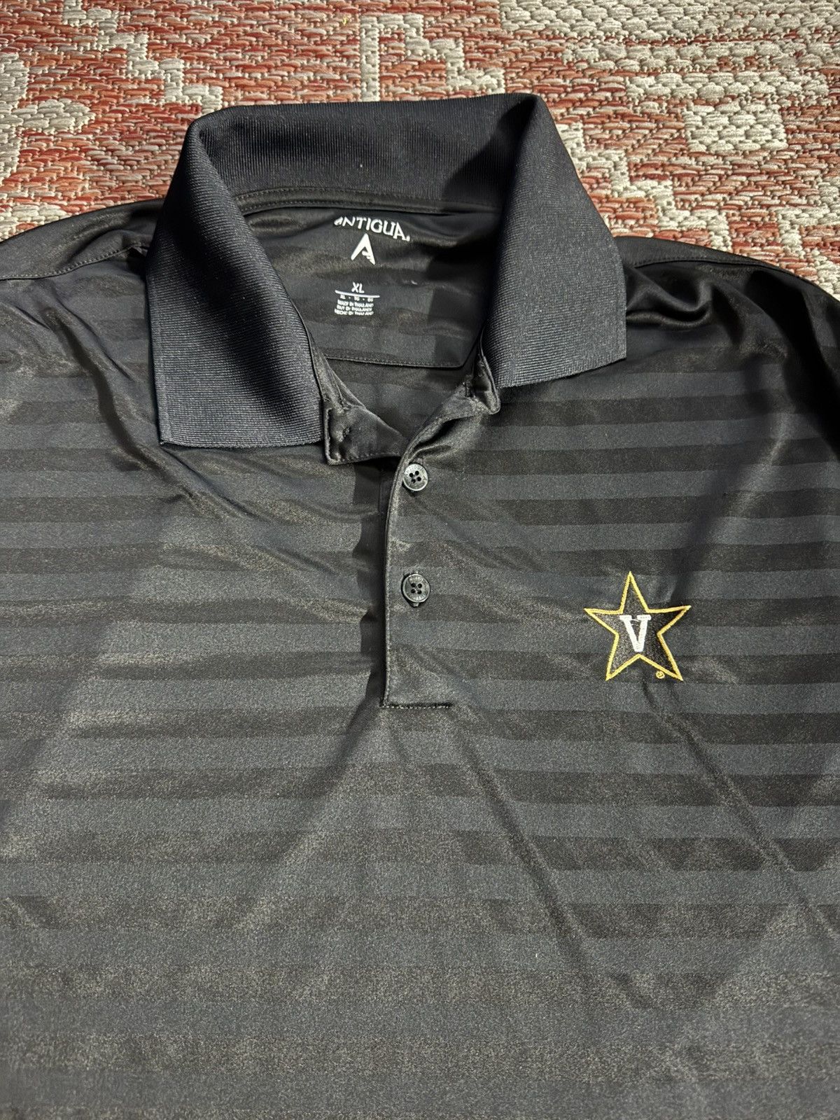 NCAA Vanderbilt Polo Shirt XL Black Grey Vandy Boys Size US XL / EU 56 / 4 - 3 Thumbnail