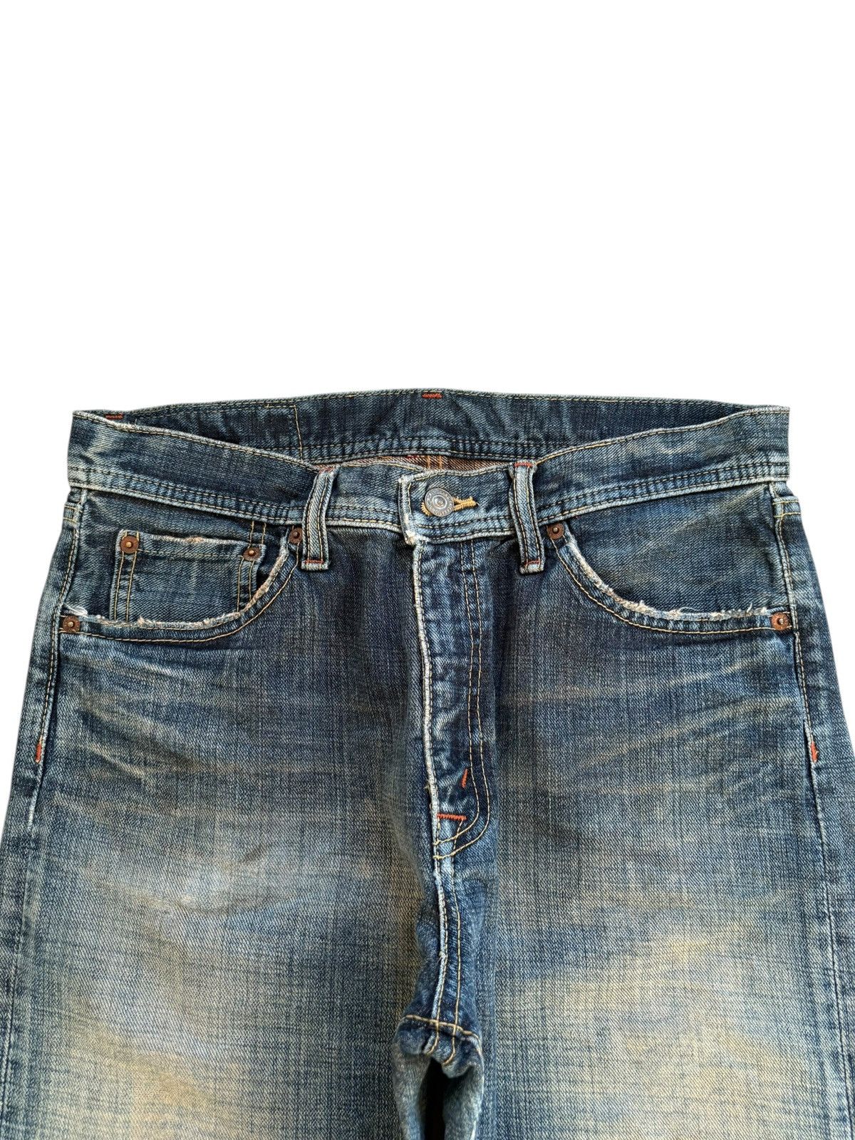 Japanese Brand Vintage Japanese Brand Rusty Mud Wash Ripped Loose Jeans Size US 31 - 4 Thumbnail