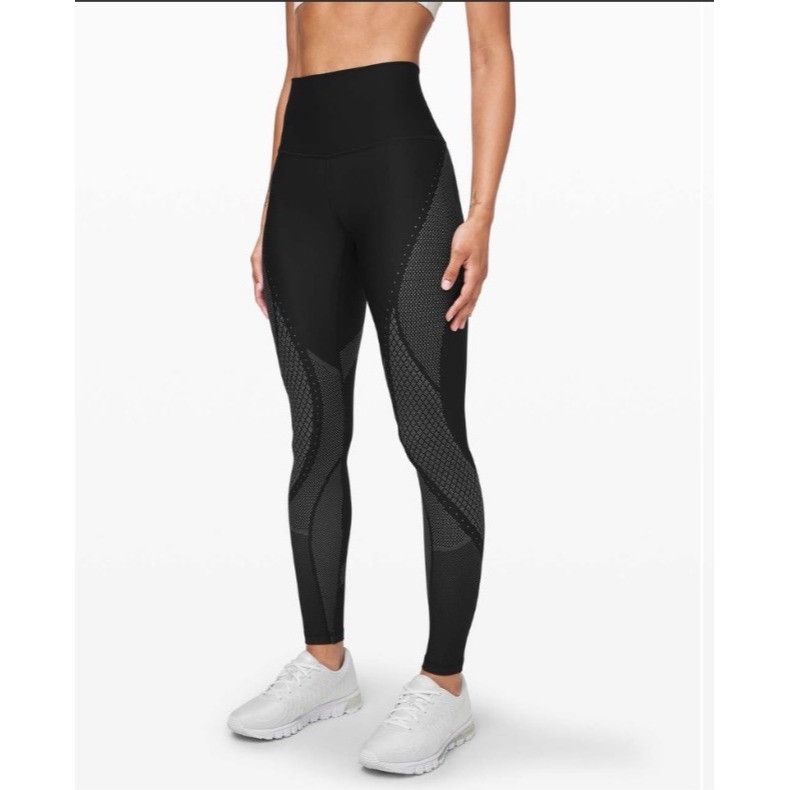 Lululemon Lululemon Mapped Out High-Rise Tight 28" Size 8 Black / Glac Size 30" / US 8 / IT 44 - 3 Thumbnail
