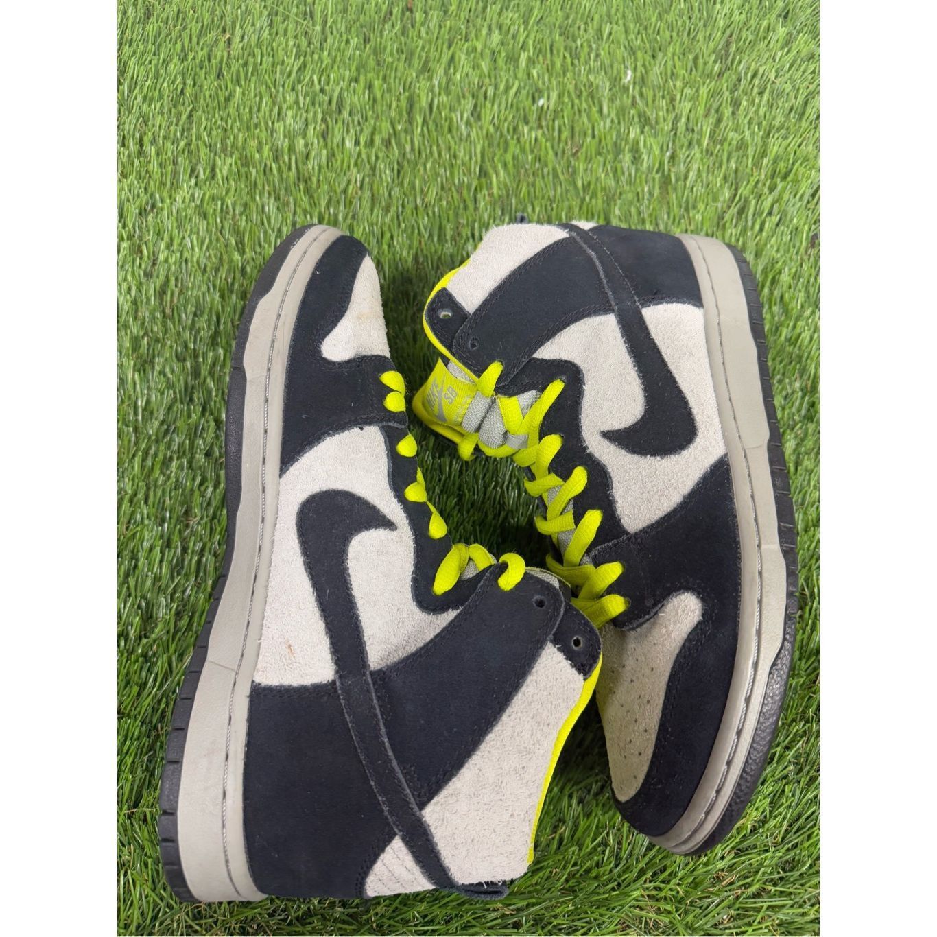 Nike Size 9 - Nike SB Dunk High-Top Men's Gray/Black Yellow 30505 Size US 9 / EU 42 - 5 Thumbnail