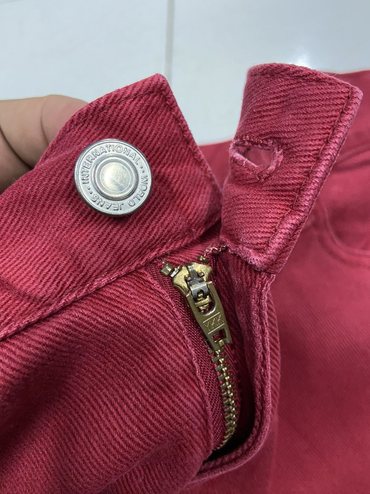 Japanese Brand MELLOWBOB INPRESSIONIST FASHION RED JEANS Size US 28 / EU 44 - 5 Thumbnail