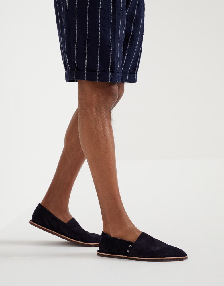 Brunello Cucinelli o1w1db10725 Suede Espadrilles in Navy Blue Size US 8.5 / EU 41-42 - 5 Thumbnail