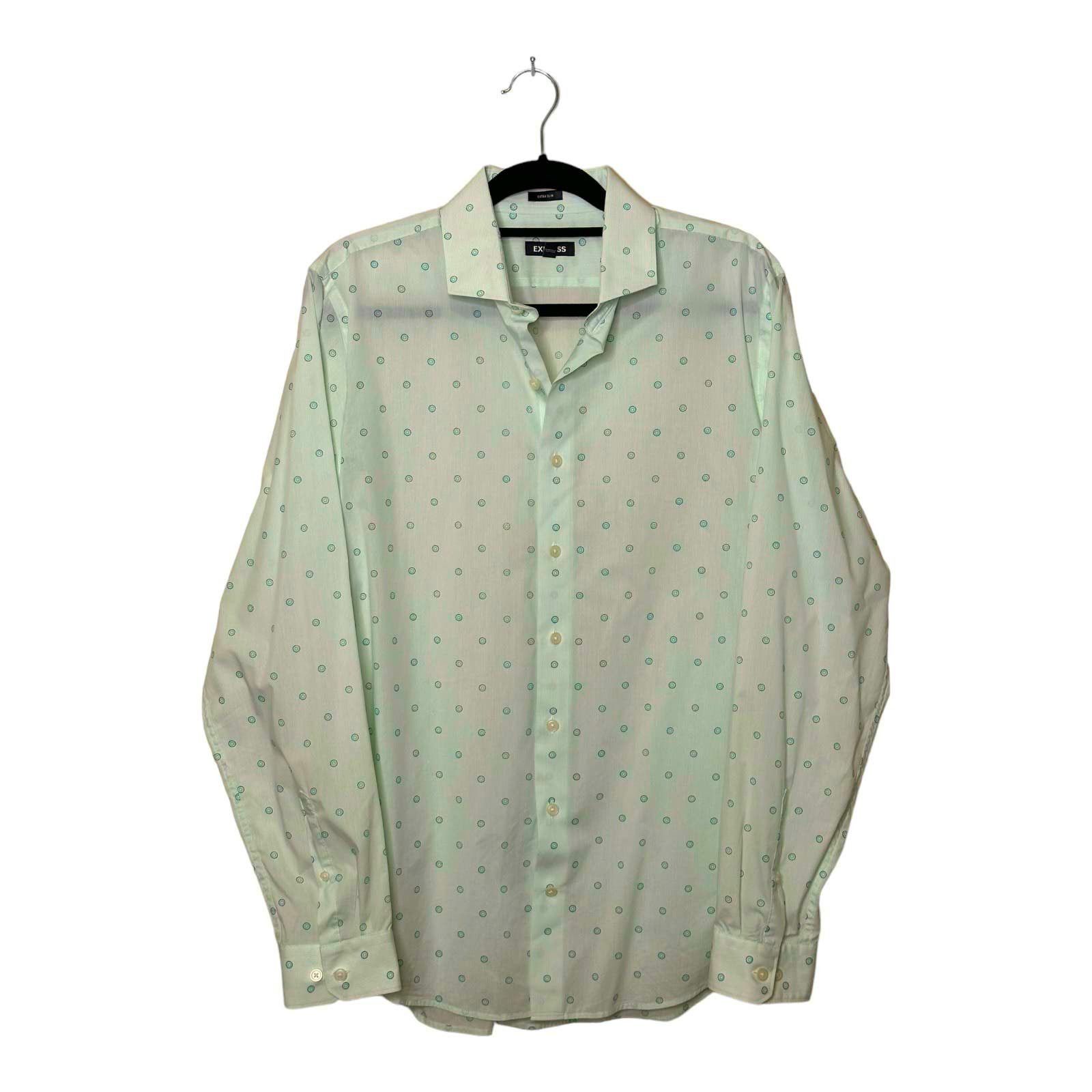 Express Express polka dots button extra slim dress shirt size L Size US L / EU 52-54 / 3 - 7 Thumbnail