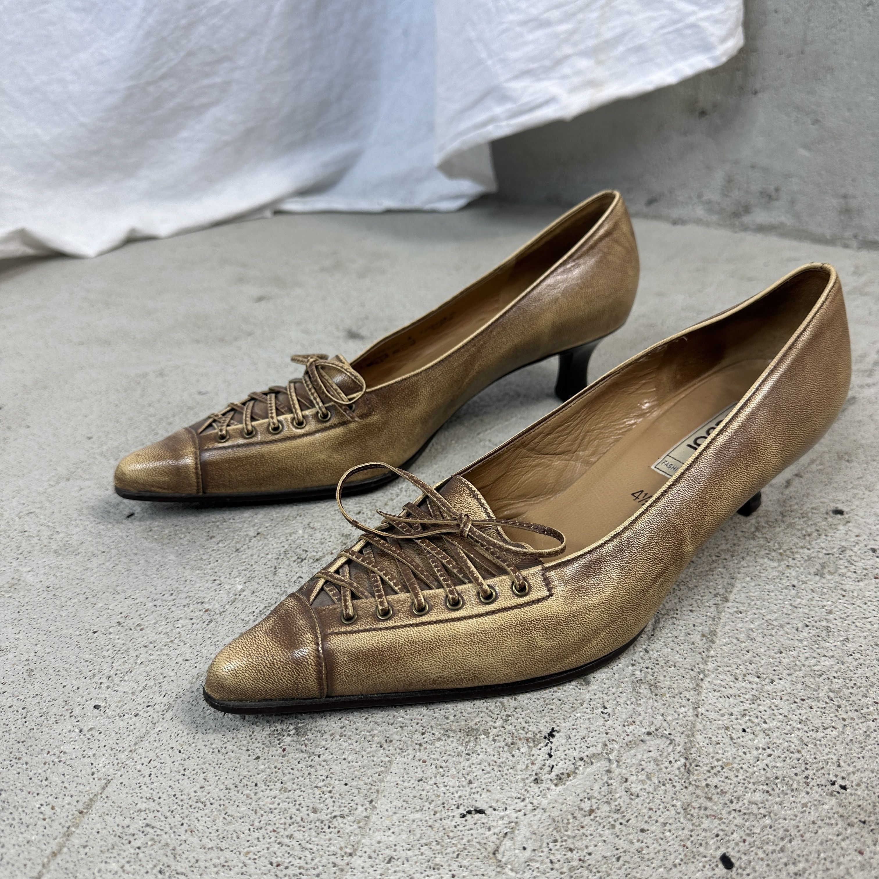 Vintage Leather Vintage Kitten Heels Y2K Size US 5.5 / IT 35.5 - 2 Thumbnail