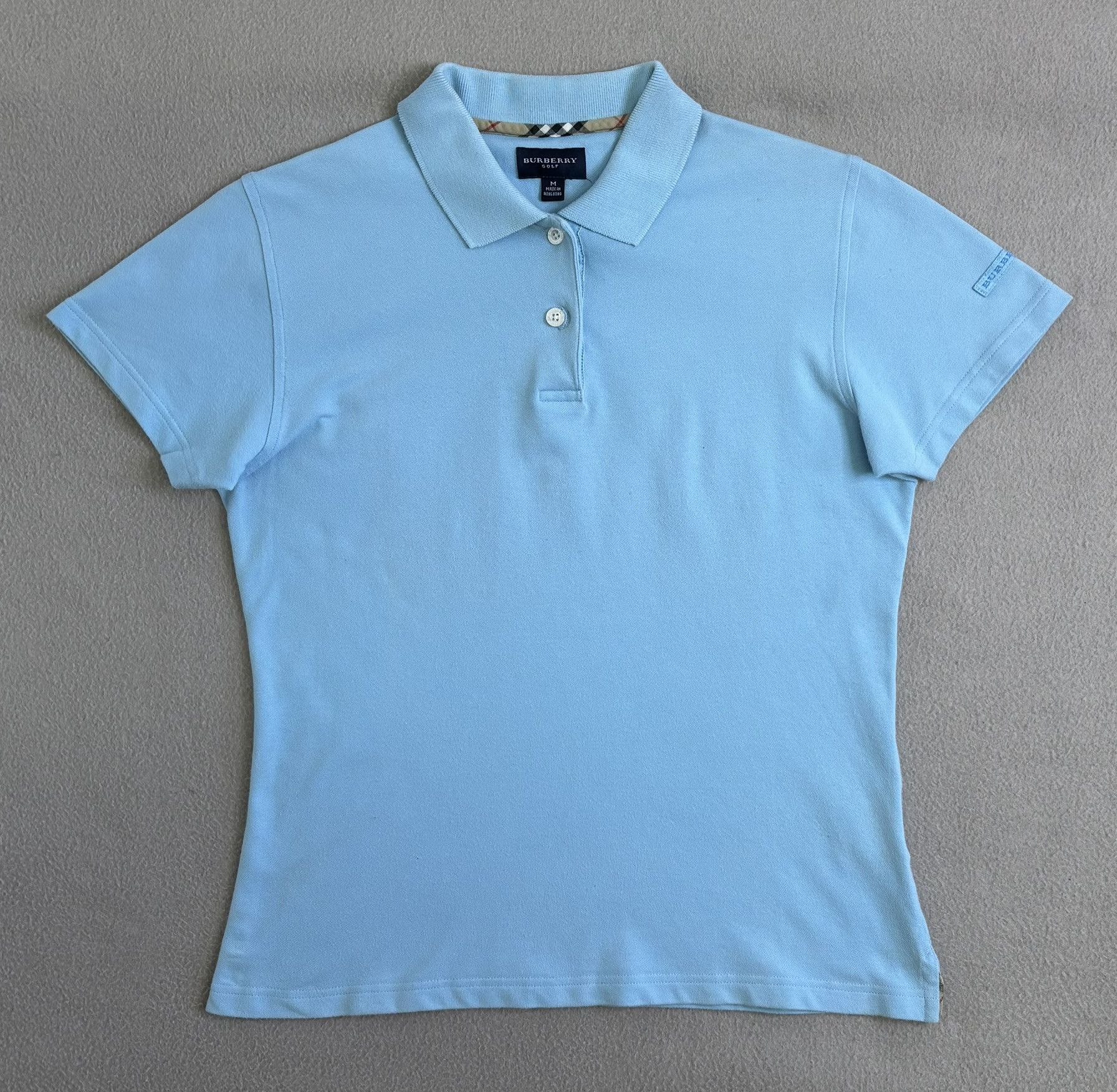 Burberry × Vintage Burberry Polo Golf vintage baby blue Medium Size M / US 6-8 / IT 42-44 - 3 Thumbnail