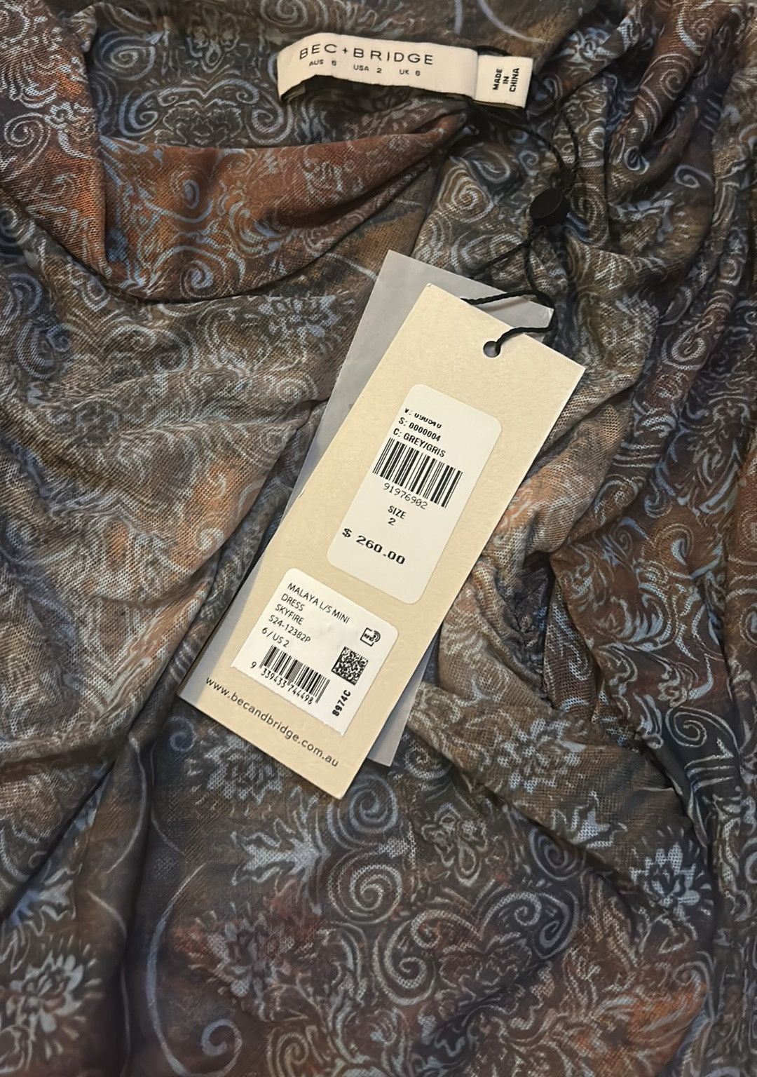 BEC + BRIDGE BEC + BRIDGE Malaya Long-Sleeve Mesh Mini Dress Size XS / US 0-2 / IT 36-38 - 5 Thumbnail
