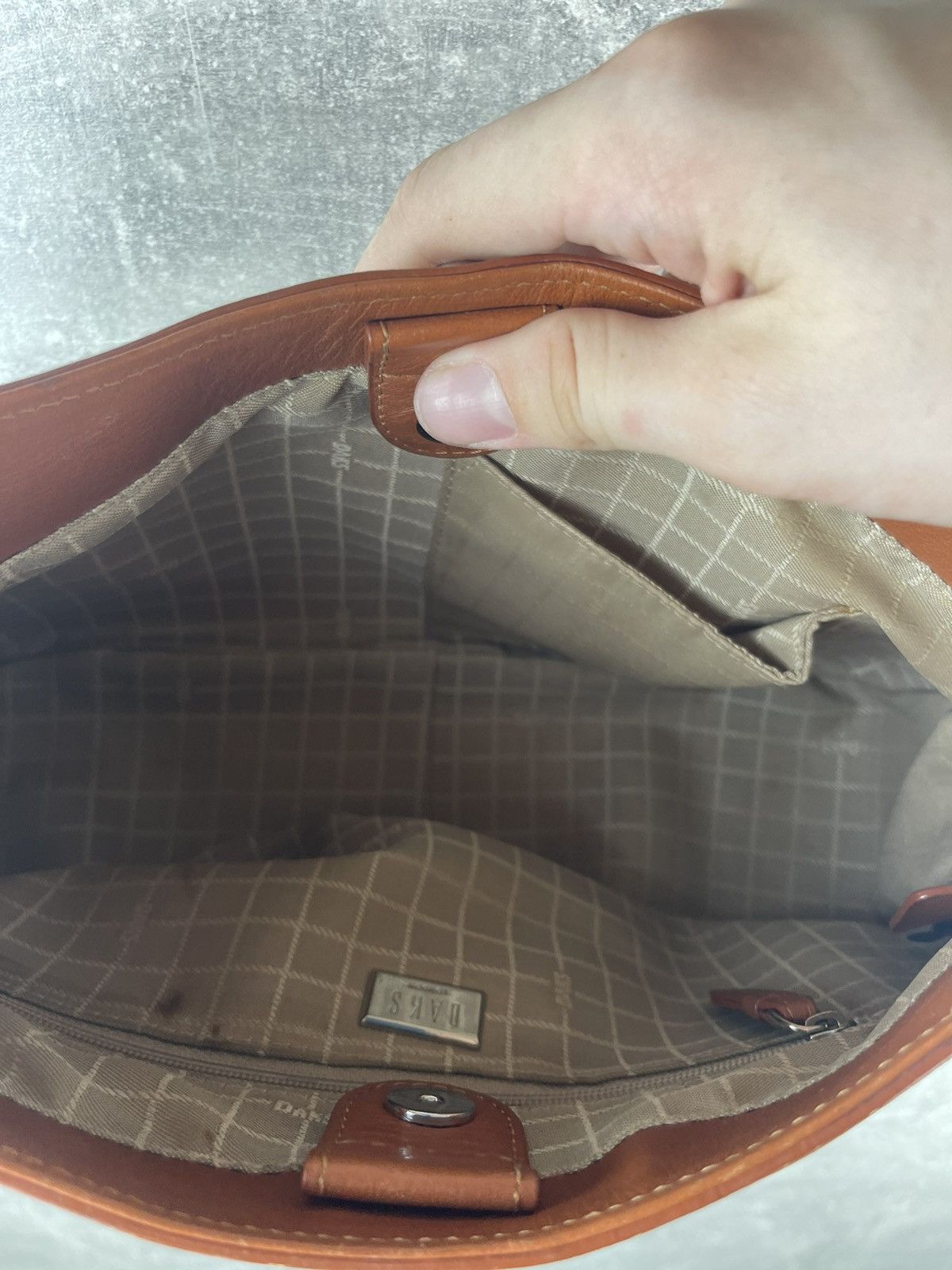 DAKS × Vintage Daks London Brown Leather Shoulder Future Tote Bag Size ONE SIZE - 11 Thumbnail