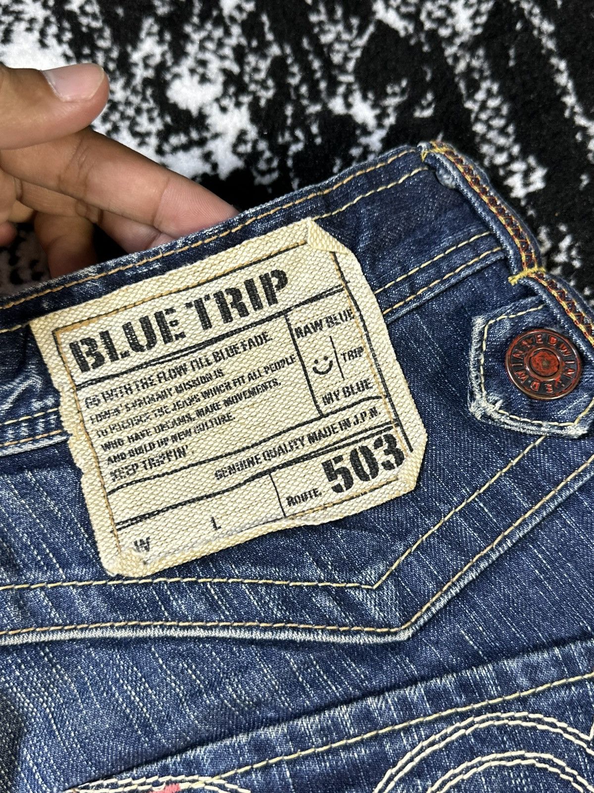 Hysteric Glamour Flare Edwin Blue Trip 503 Washed Denim Size US 28 / EU 44 - 15 Thumbnail
