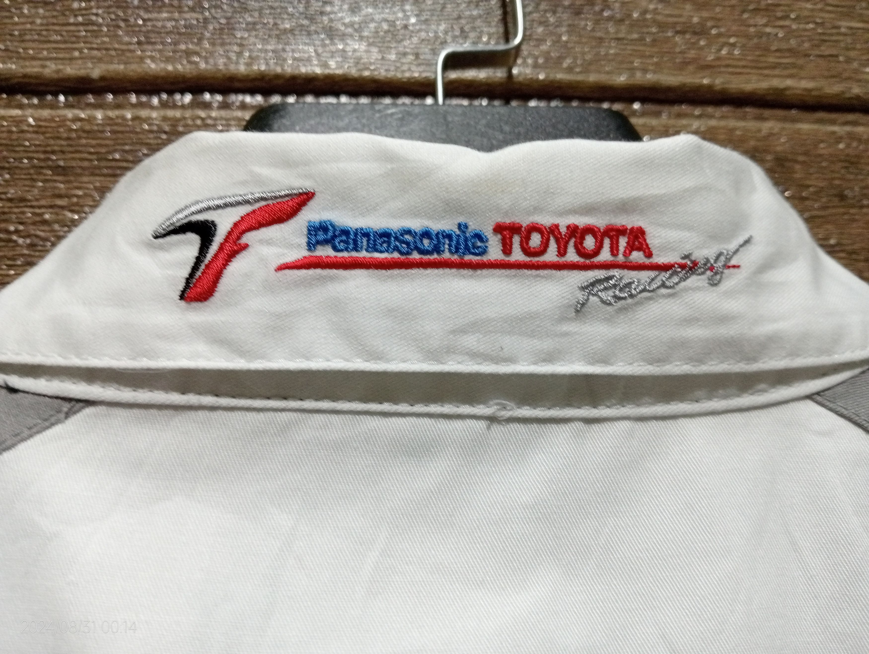 Formula 1 VTG '90s Panasonic Toyota Racing Embroidery Shirt Very Rare Size US L / EU 52-54 / 3 - 3 Thumbnail