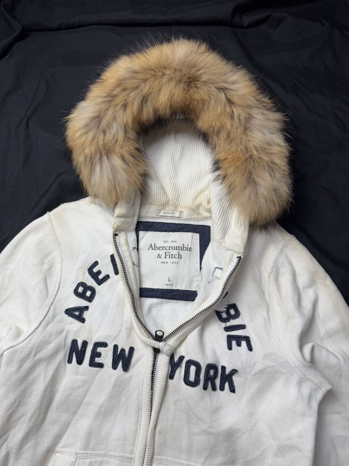 Japanese Brand 2000s Abercrombie Fur Hoodie Distressed Ifsix lgb style Size US L / EU 52-54 / 3 - 3 Thumbnail