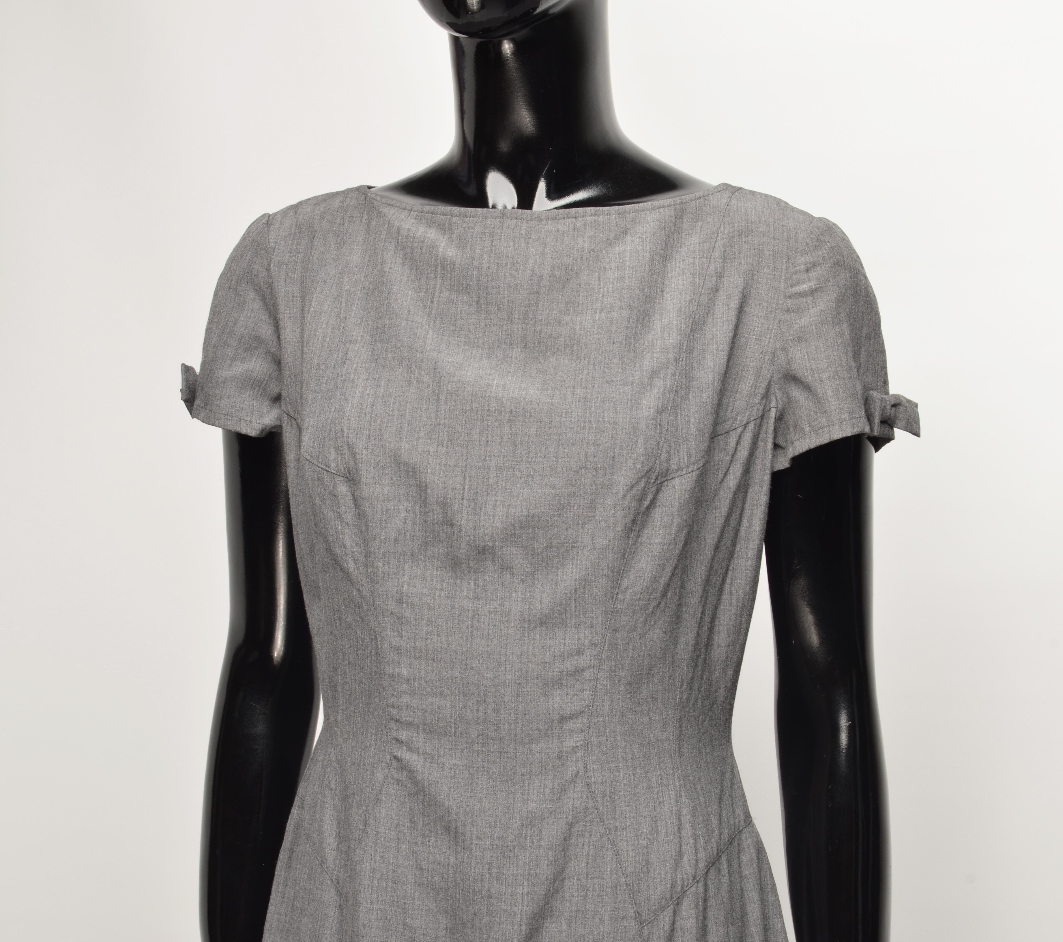 Mugler × Thierry Mugler Vintage Thierry Mugler Lilac Wool Dress Size M / US 6-8 / IT 42-44 - 2 Thumbnail