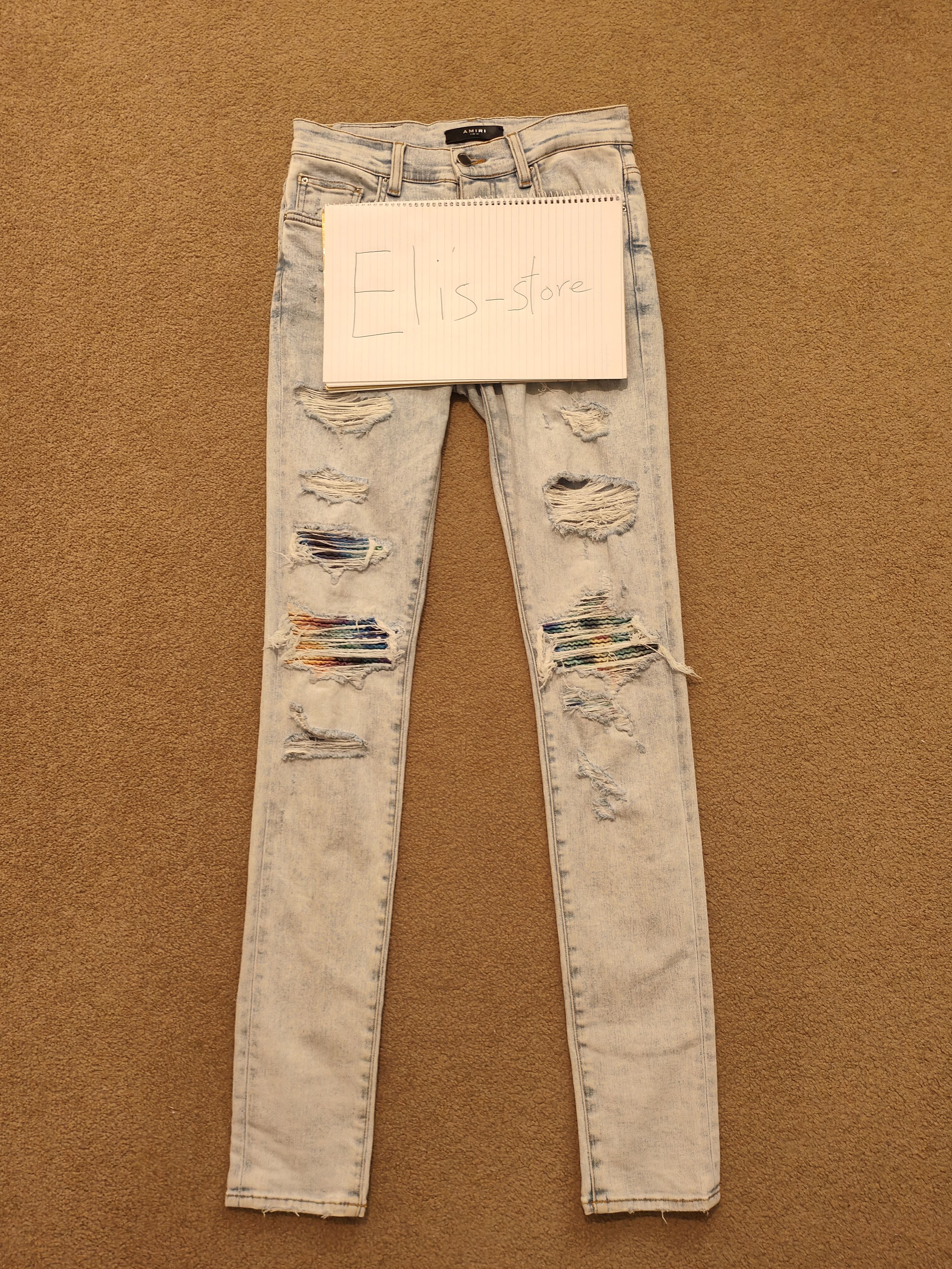 Amiri Tie Dye Mx1 Jean Sky Indigo Size US 30 / EU 46 - 1 Thumbnail