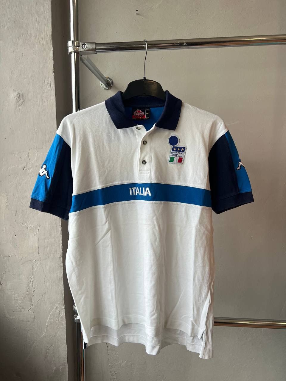 Kappa 1998/2000 ITALY(ITALIA) TEAM RARE SOCCER FOOTBALL POLO SHIRT Size US L / EU 52-54 / 3 - 2 Thumbnail